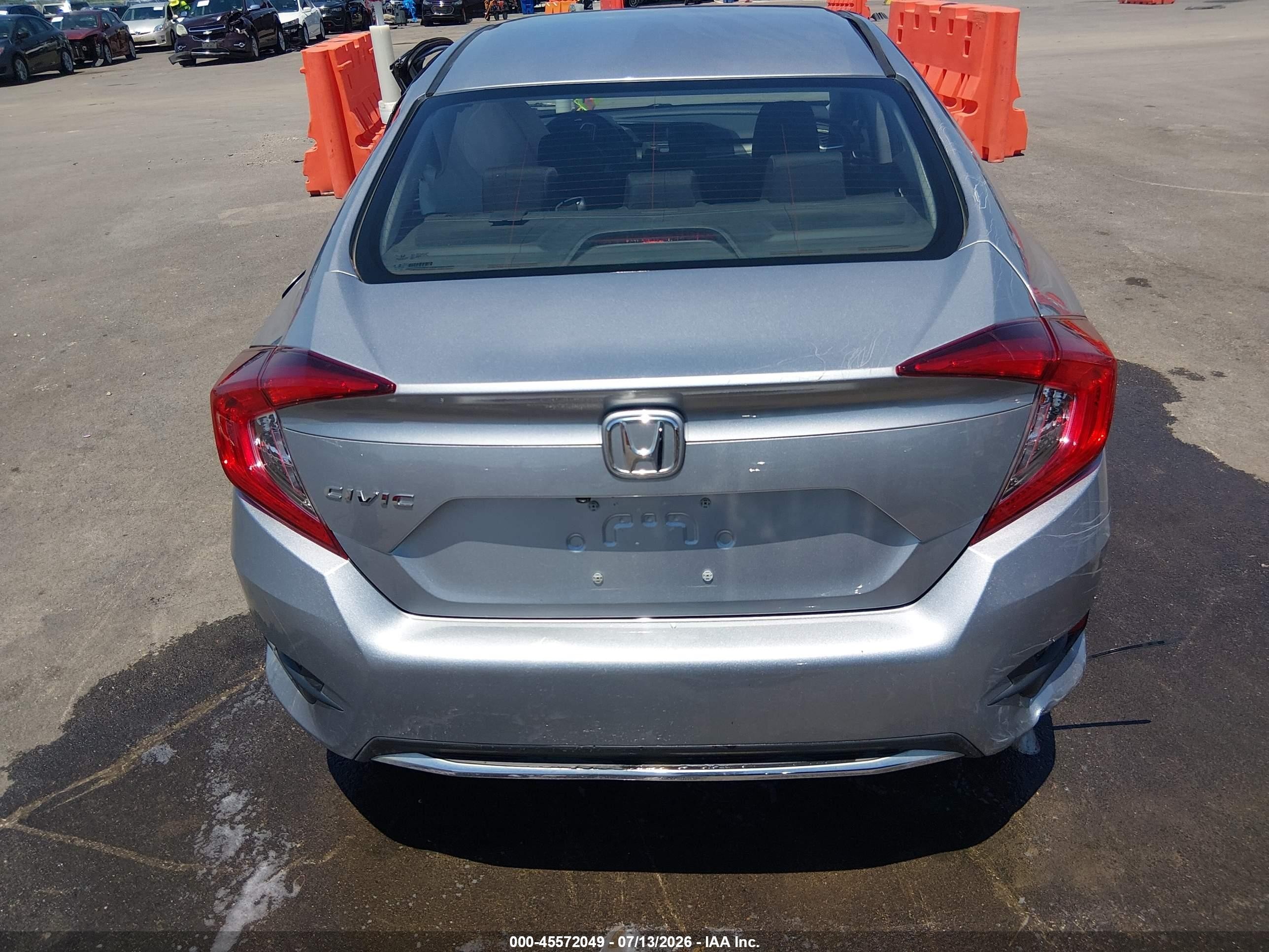 2020 Honda Civic Lx Silver vin: 19XFC2E6XLE001047