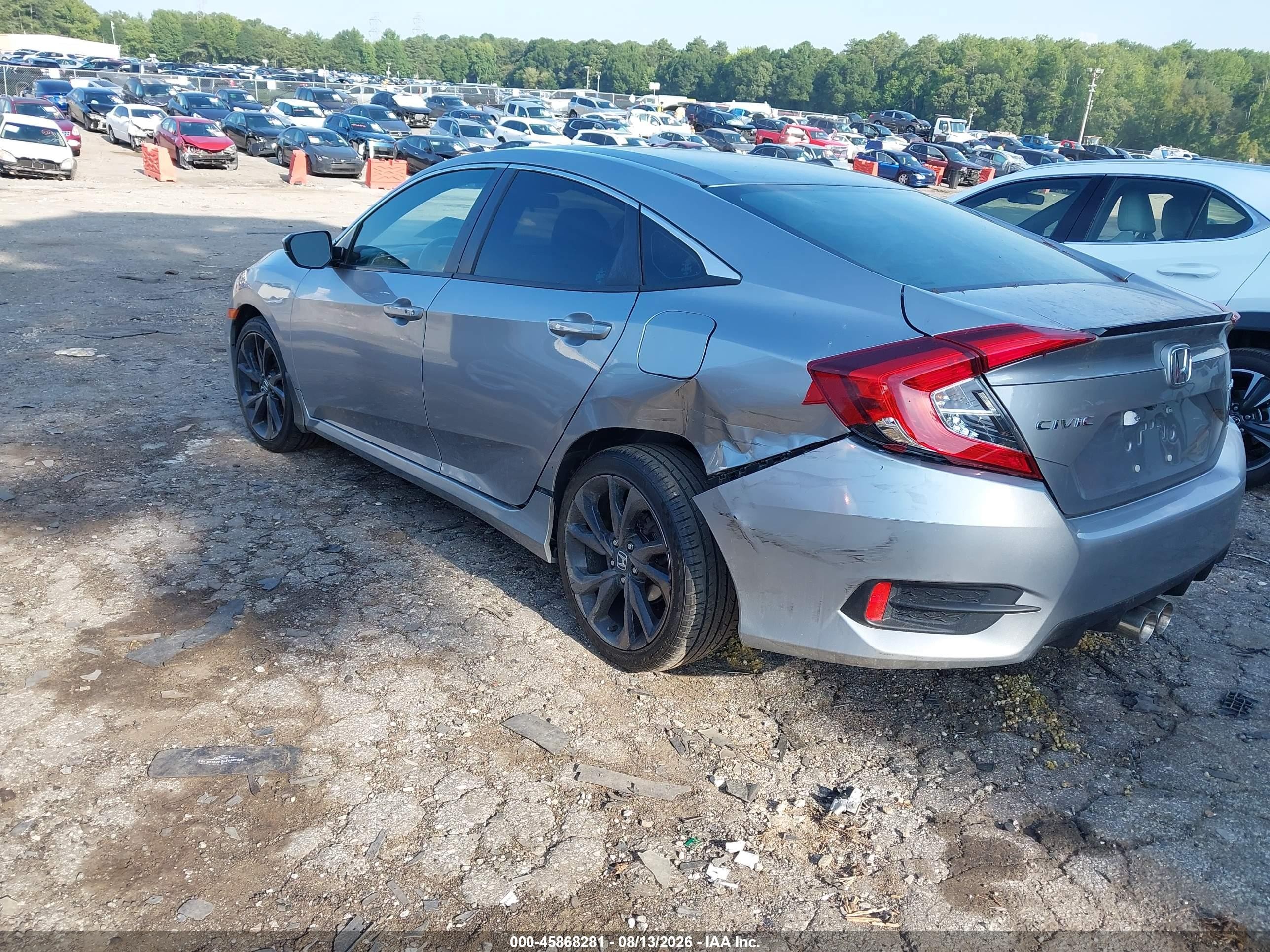 2019 Honda Civic Sport Silver vin: 19XFC2E81KE007190