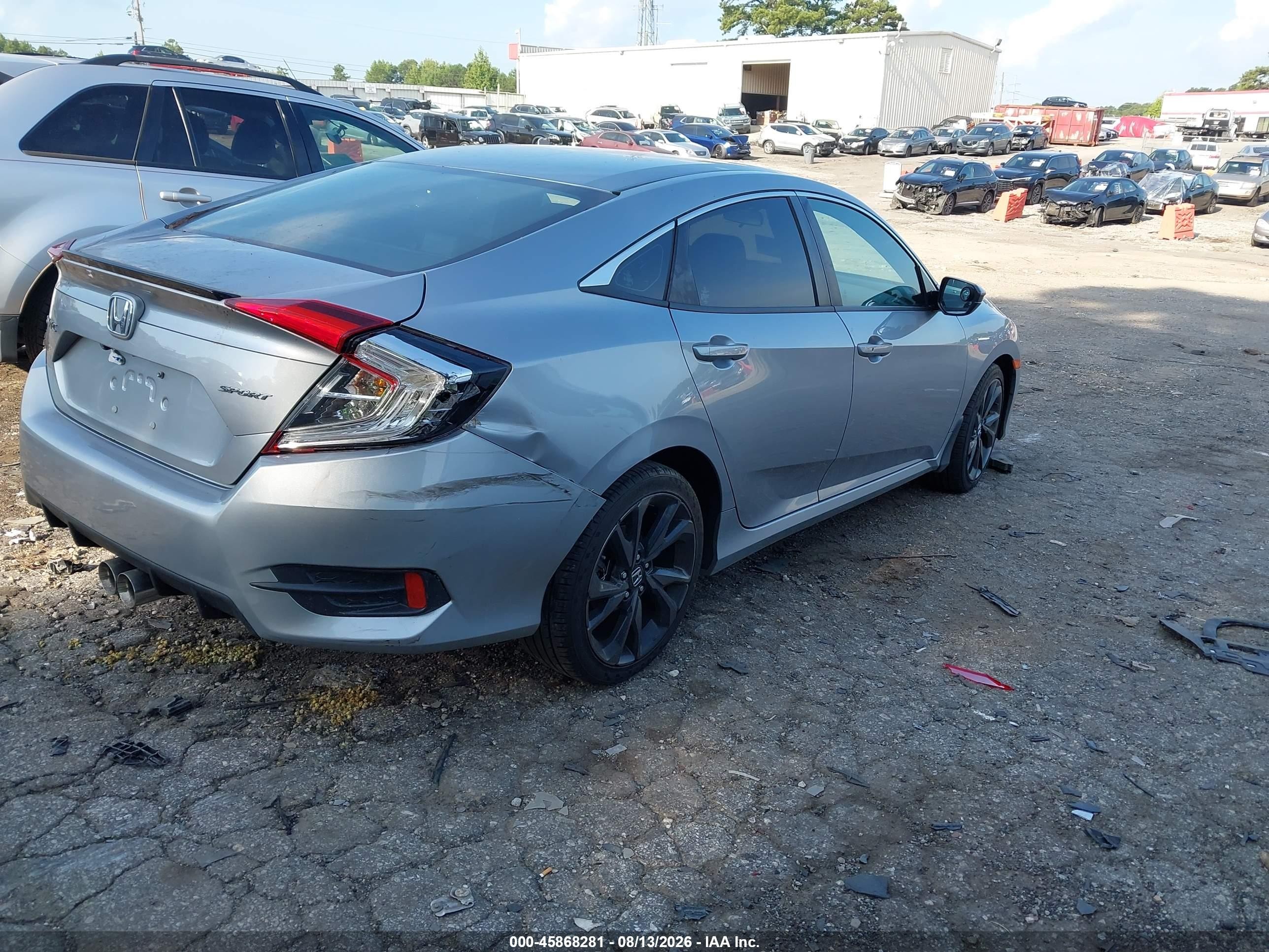 2019 Honda Civic Sport Silver vin: 19XFC2E81KE007190
