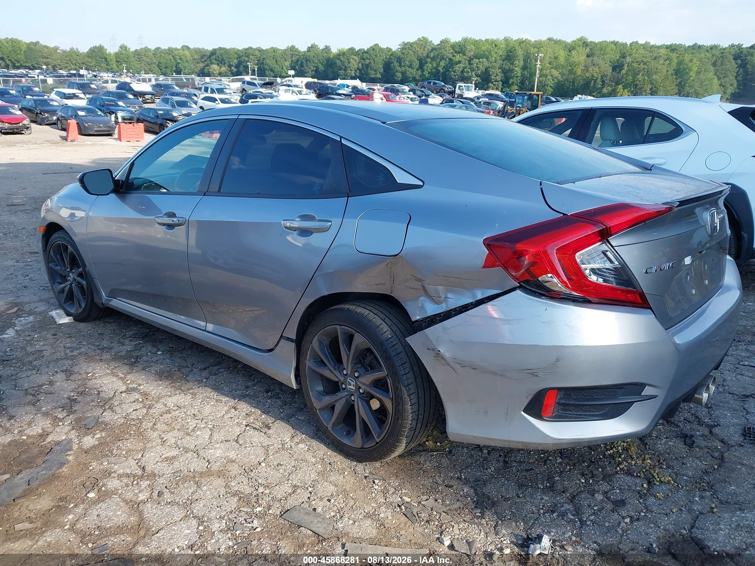 2019 Honda Civic Sport Silver vin: 19XFC2E81KE007190