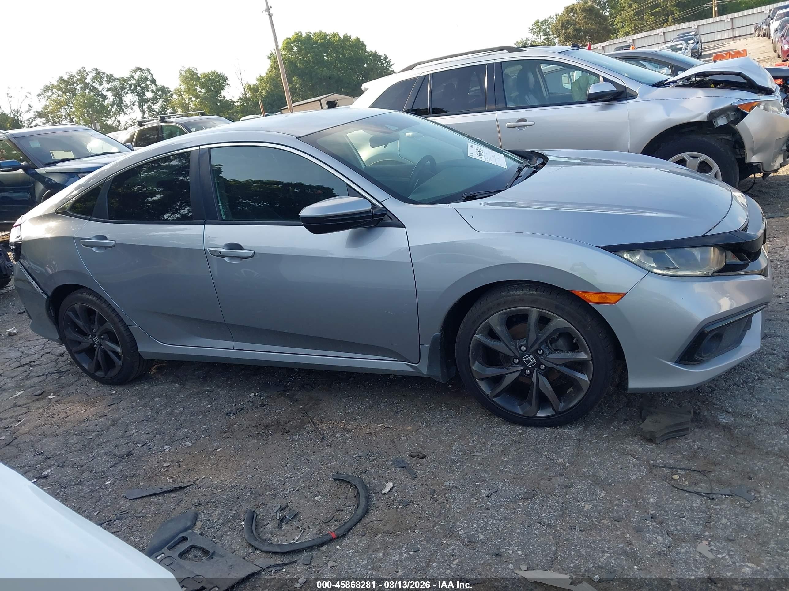 2019 Honda Civic Sport Silver vin: 19XFC2E81KE007190