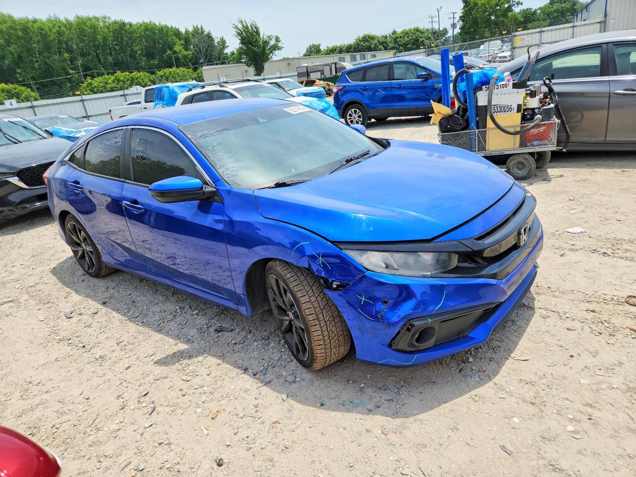 2020 Honda Civic Sport Blue vin: 19XFC2E82LE013131