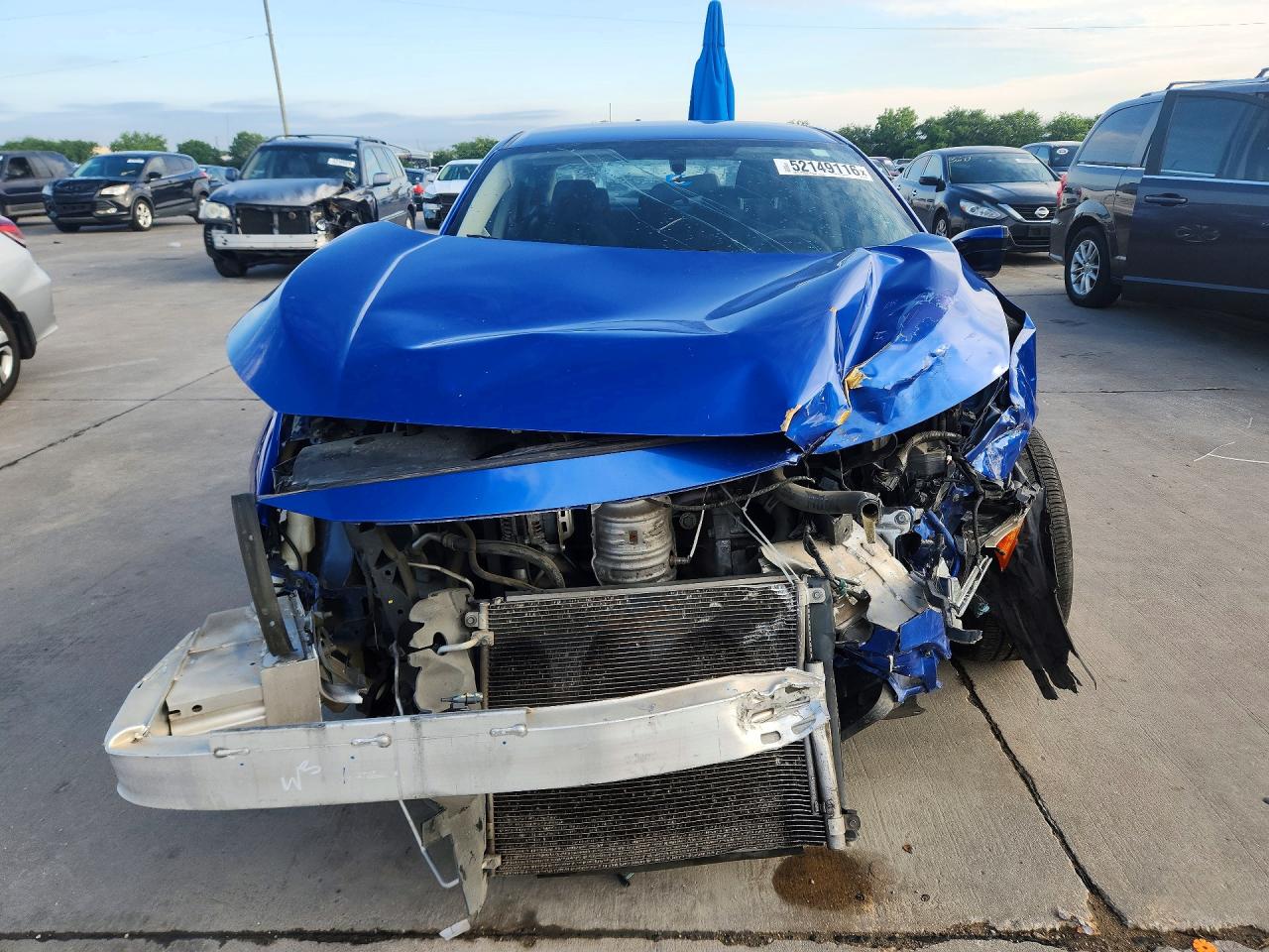 2016 Honda Civic Lx Blue vin: 19XFC2F50GE021593