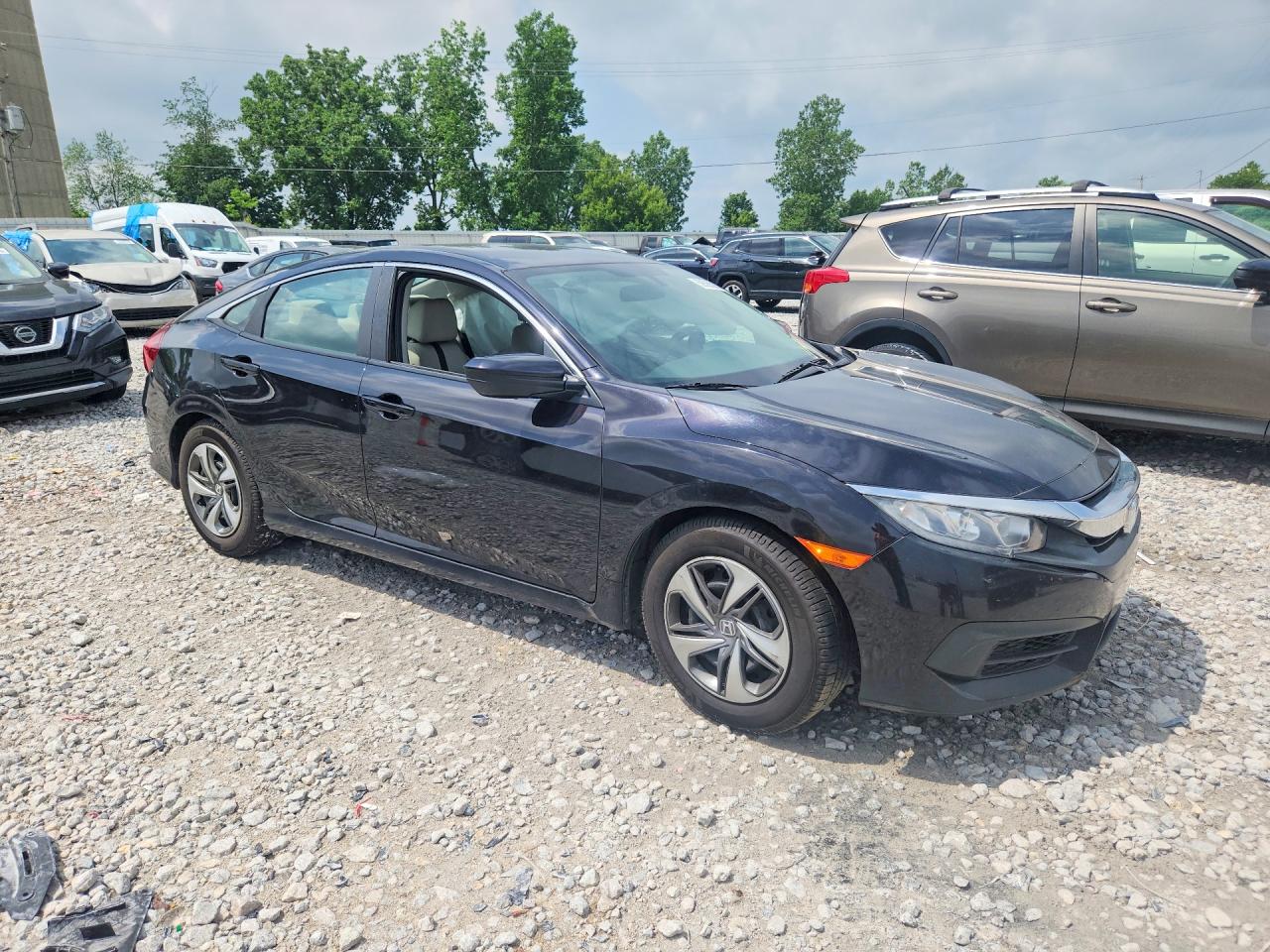 2017 Honda Civic Lx Black vin: 19XFC2F50HE045877