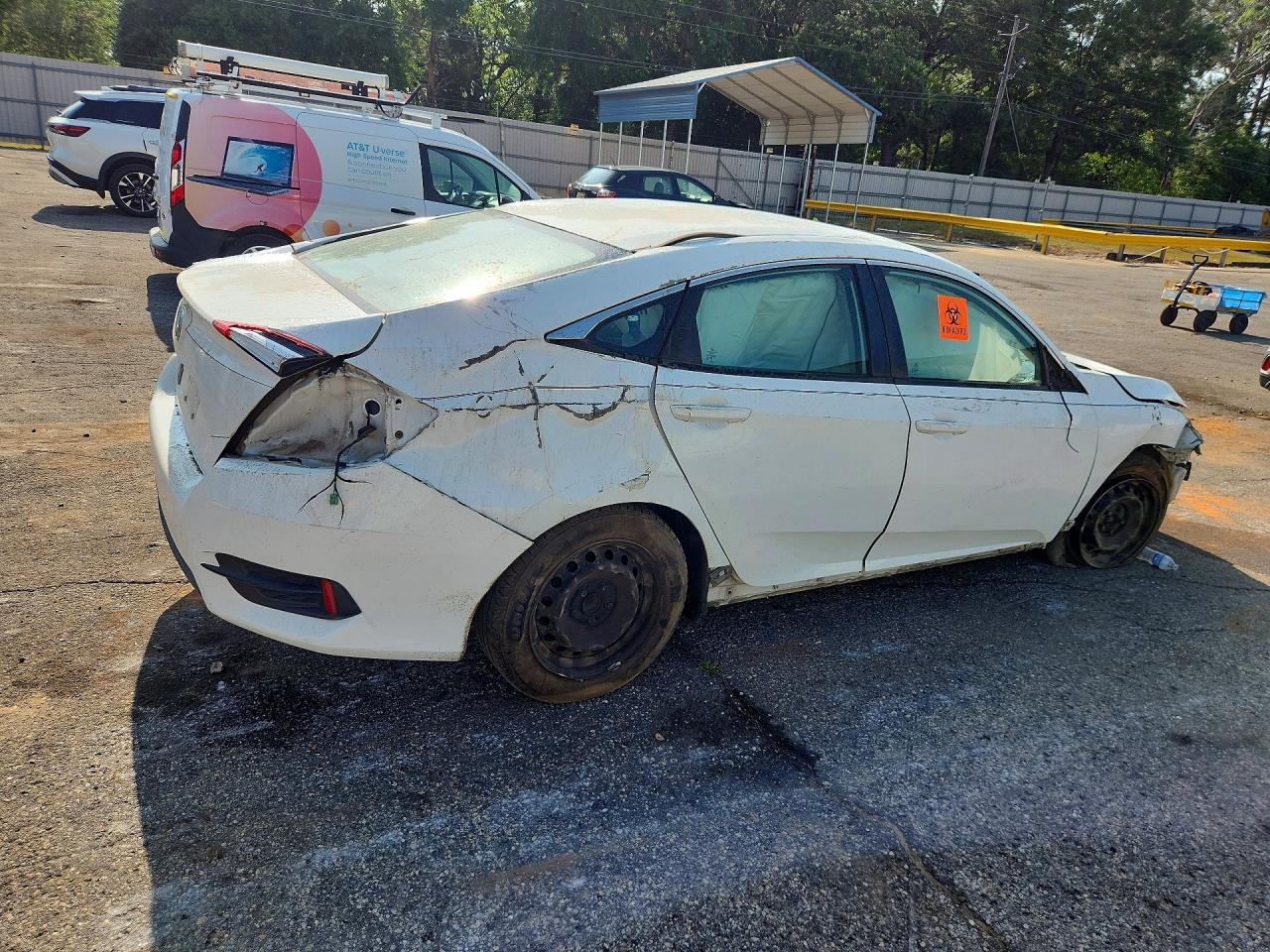2017 Honda Civic Lx White vin: 19XFC2F50HE203909