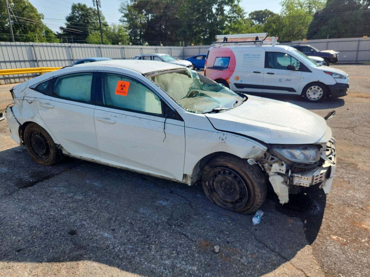 2017 Honda Civic Lx White vin: 19XFC2F50HE203909
