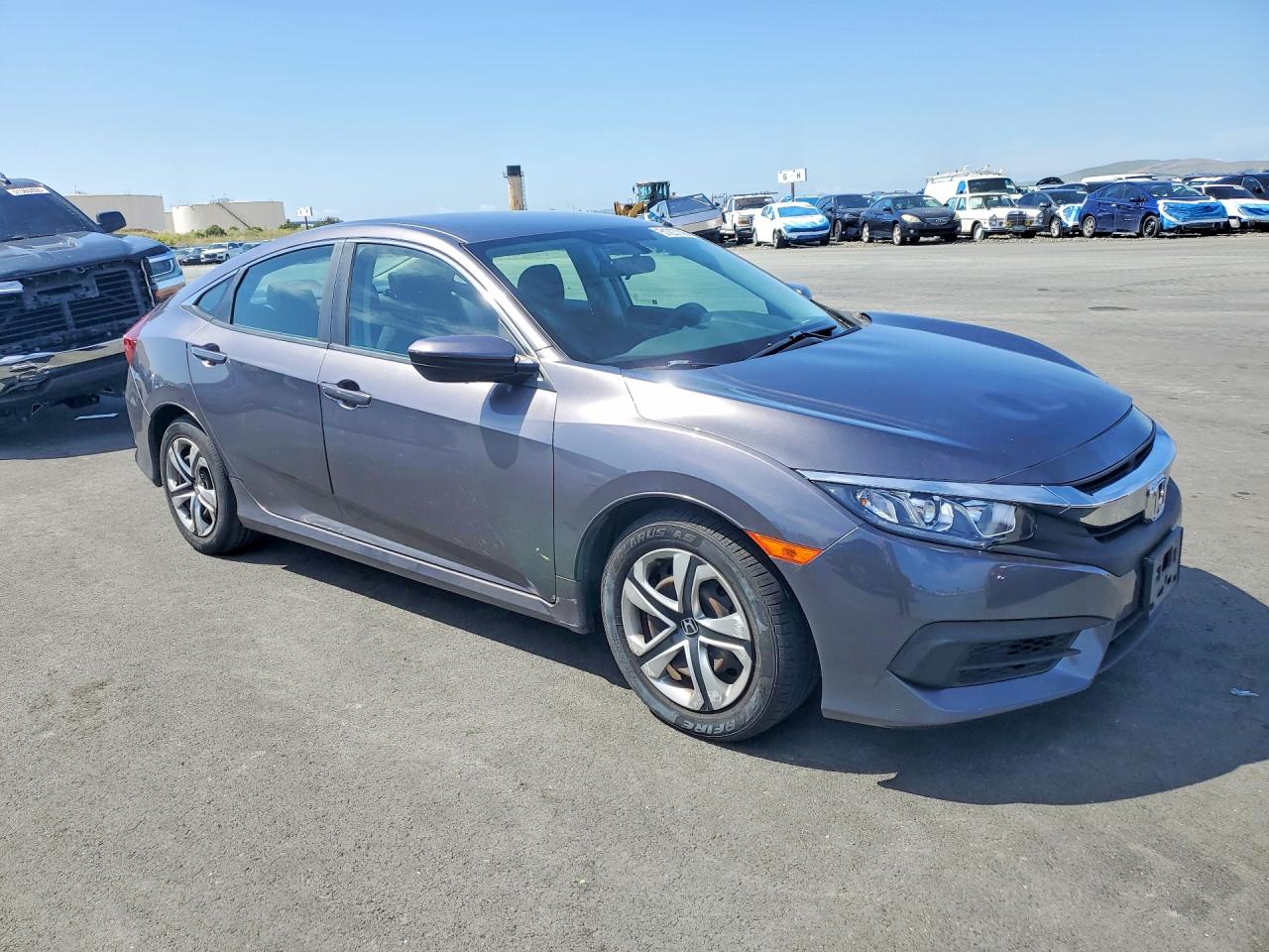 2017 Honda Civic Lx Gray vin: 19XFC2F50HE221603