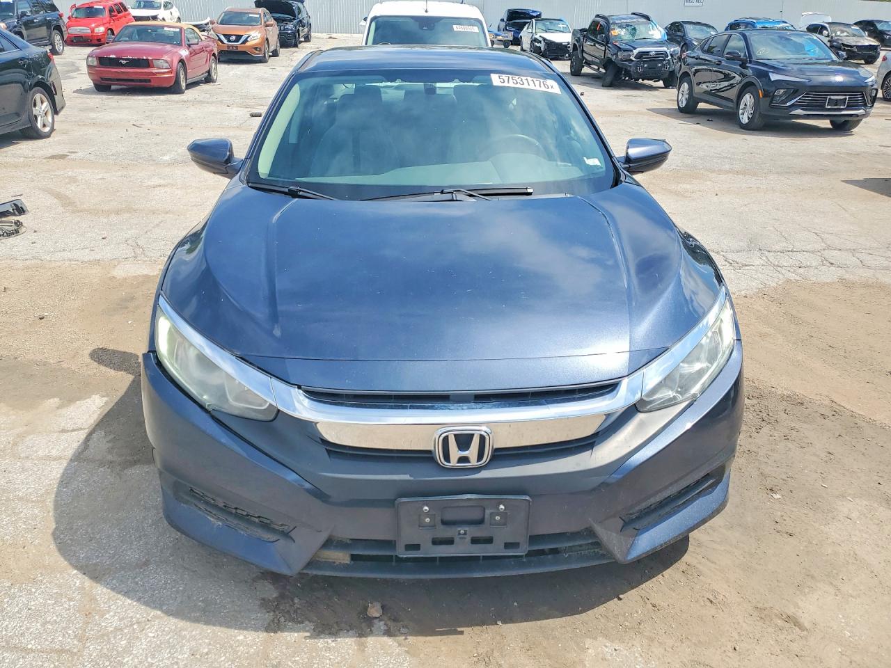2018 Honda Civic Lx Blue vin: 19XFC2F50JE000590