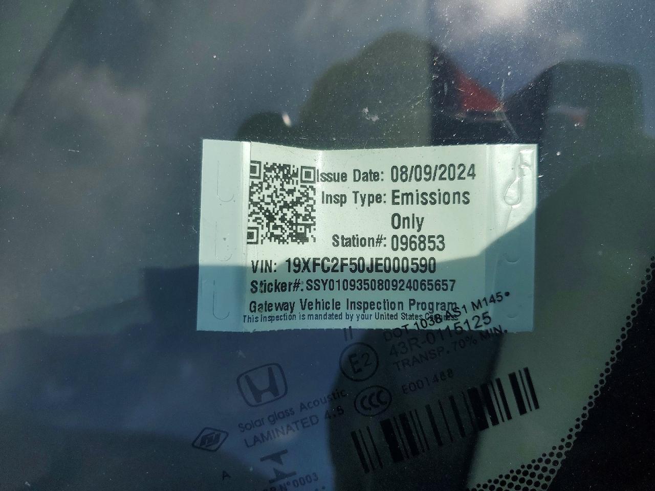2018 Honda Civic Lx Blue vin: 19XFC2F50JE000590