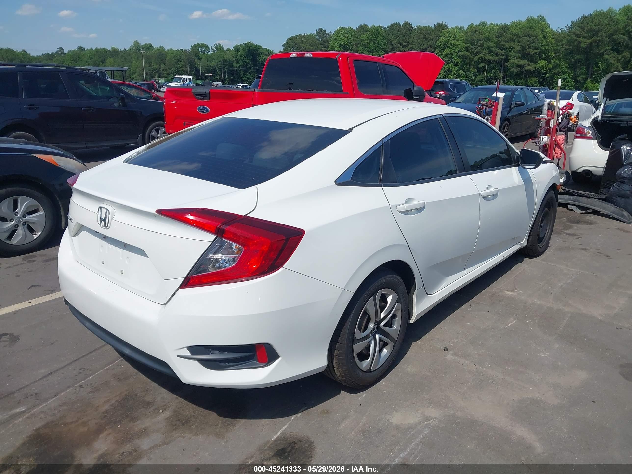 2016 Honda Civic Lx White vin: 19XFC2F51GE007878
