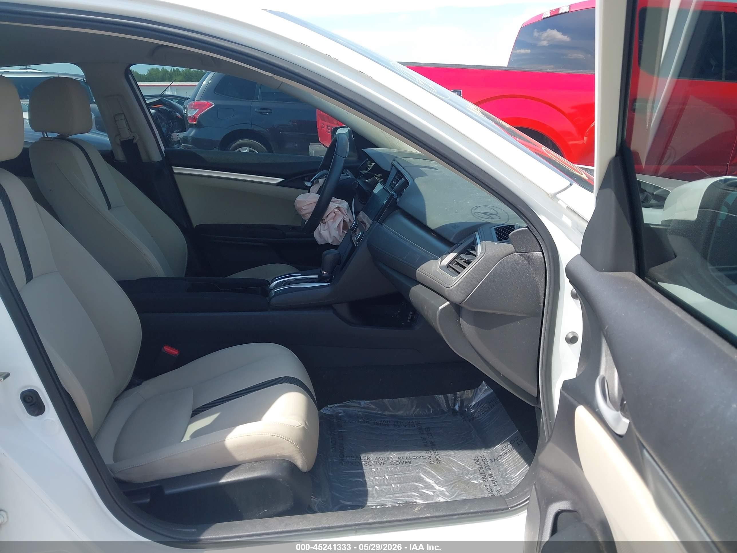 2016 Honda Civic Lx White vin: 19XFC2F51GE007878