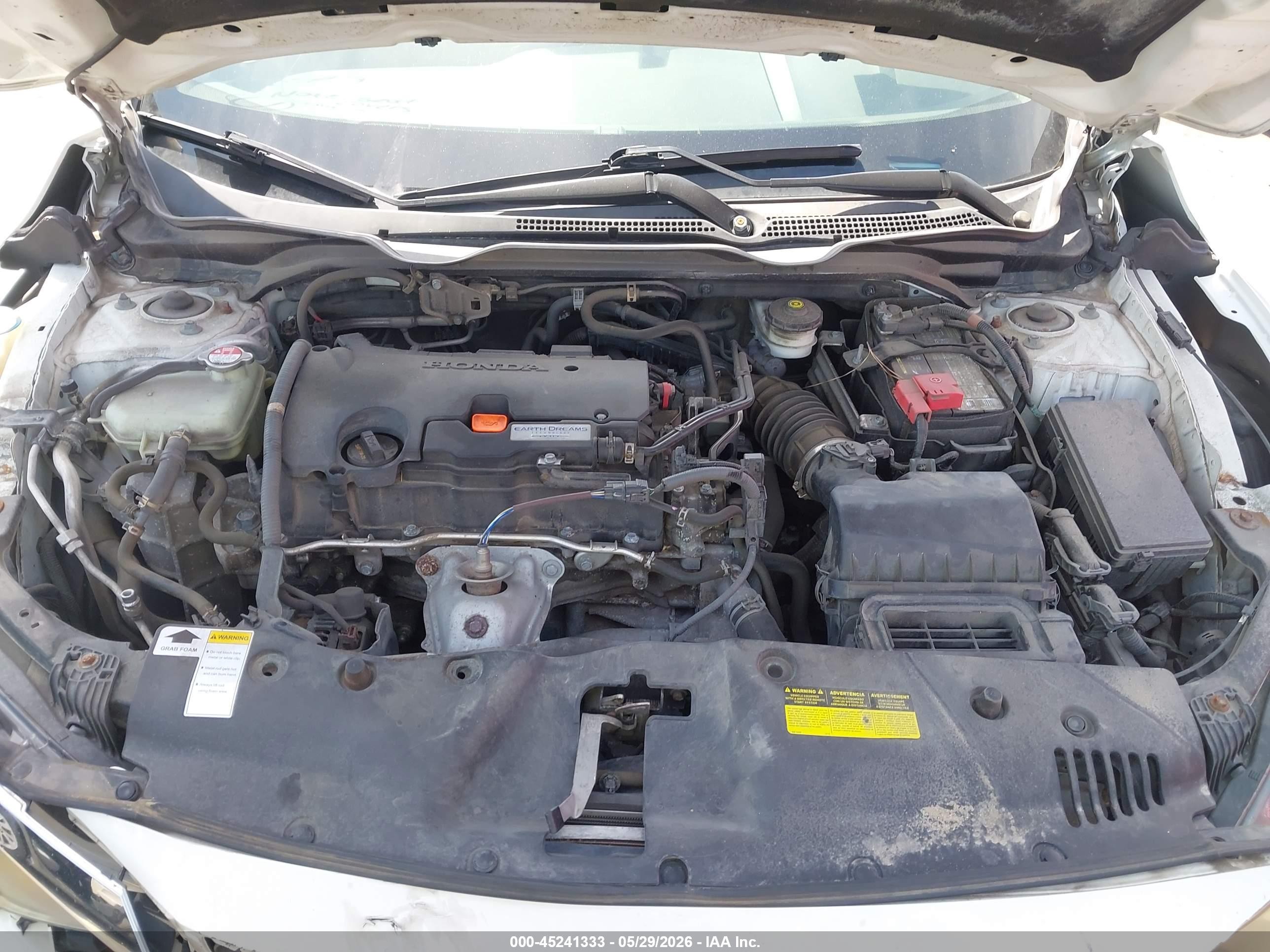 2016 Honda Civic Lx White vin: 19XFC2F51GE007878