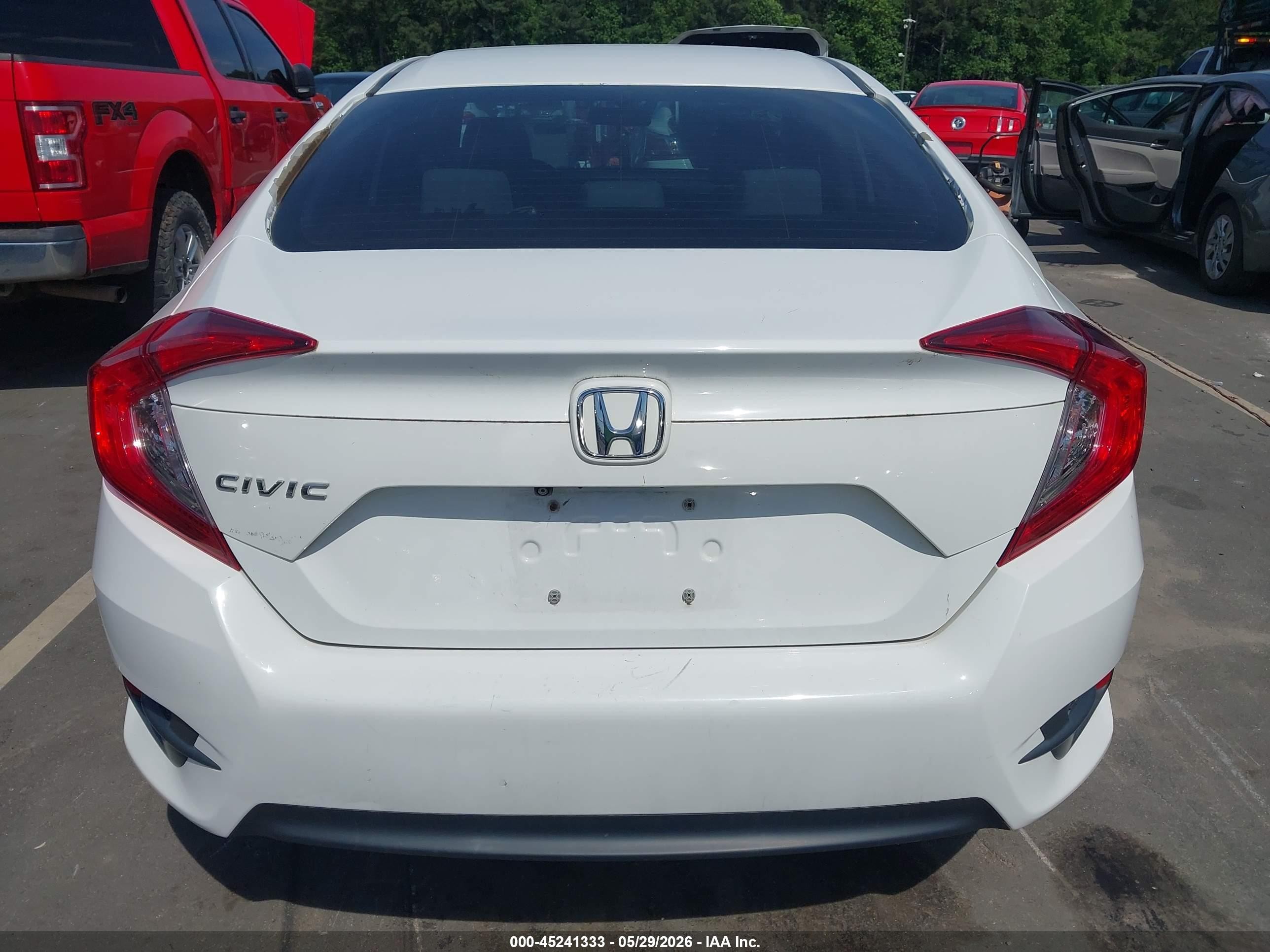 2016 Honda Civic Lx White vin: 19XFC2F51GE007878