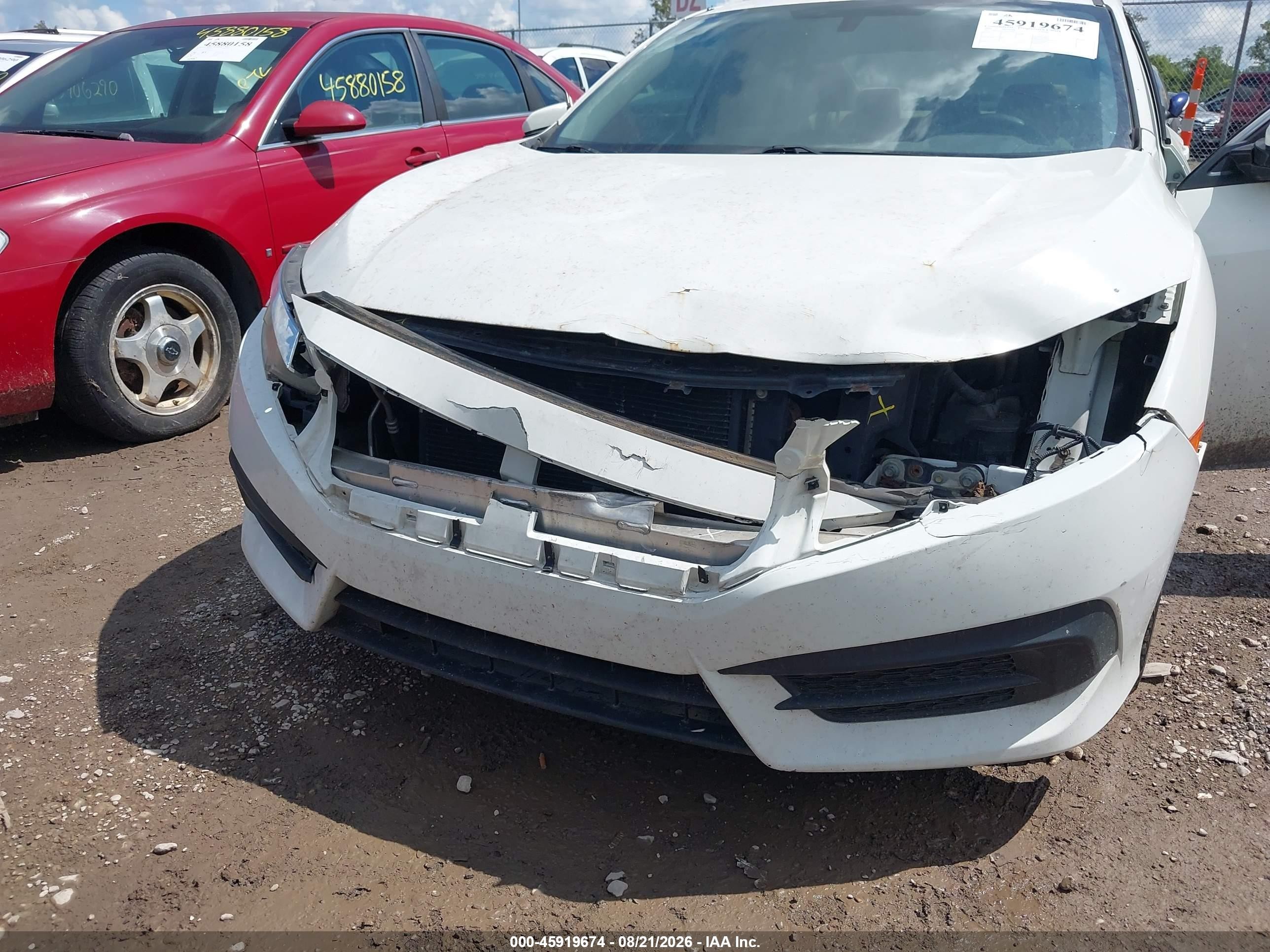 2016 Honda Civic Lx White vin: 19XFC2F51GE019965