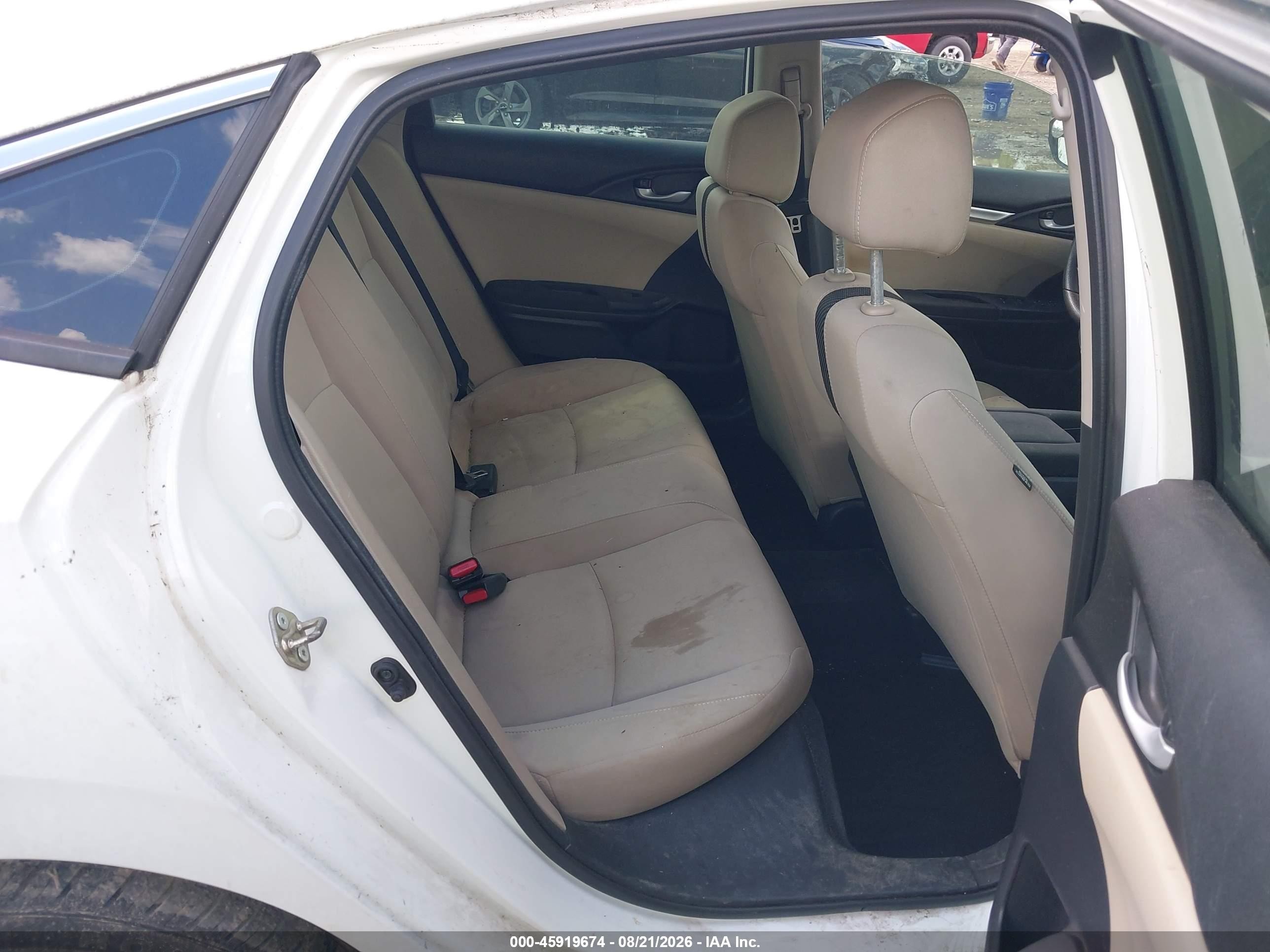 2016 Honda Civic Lx White vin: 19XFC2F51GE019965