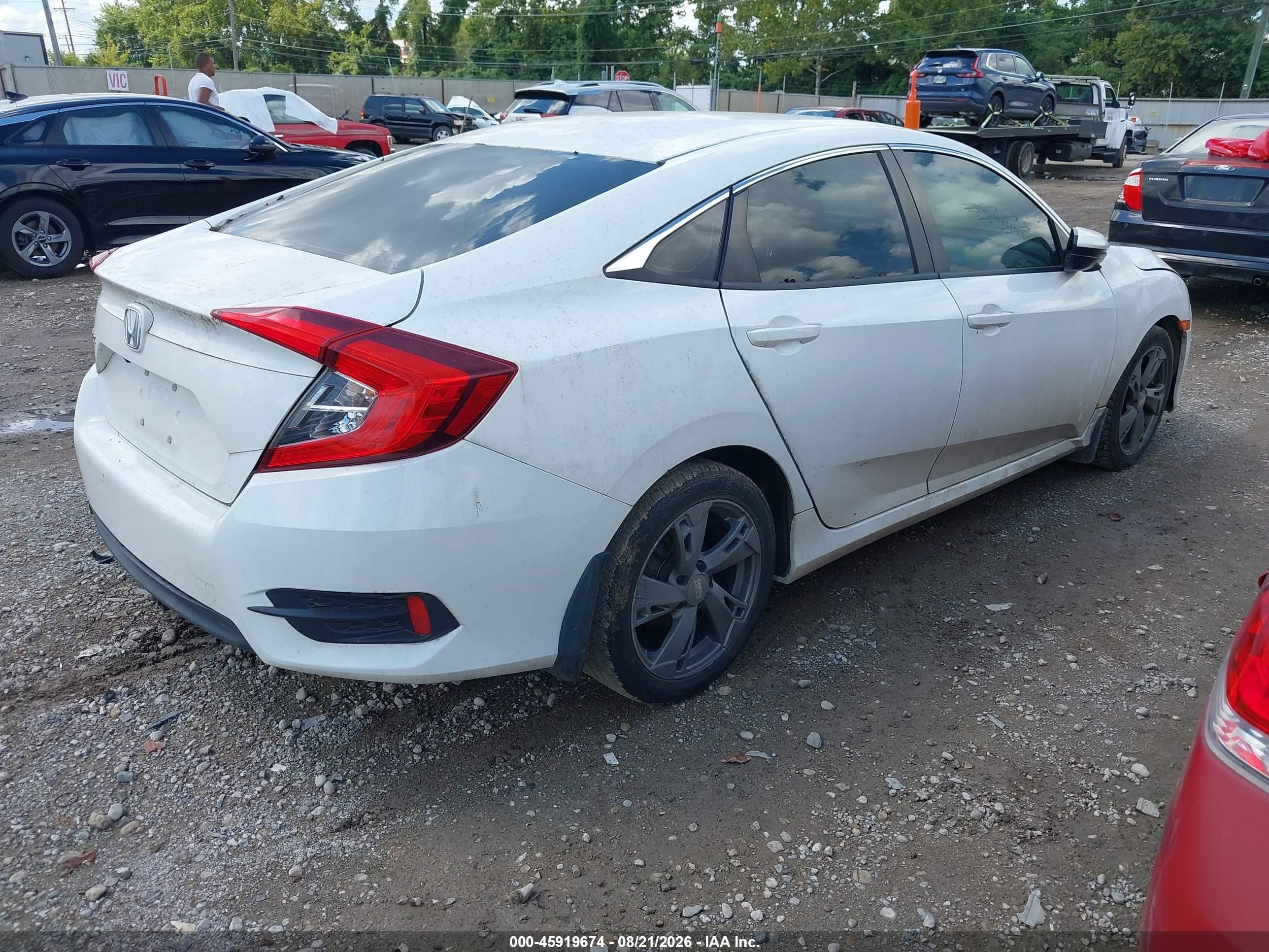 2016 Honda Civic Lx White vin: 19XFC2F51GE019965