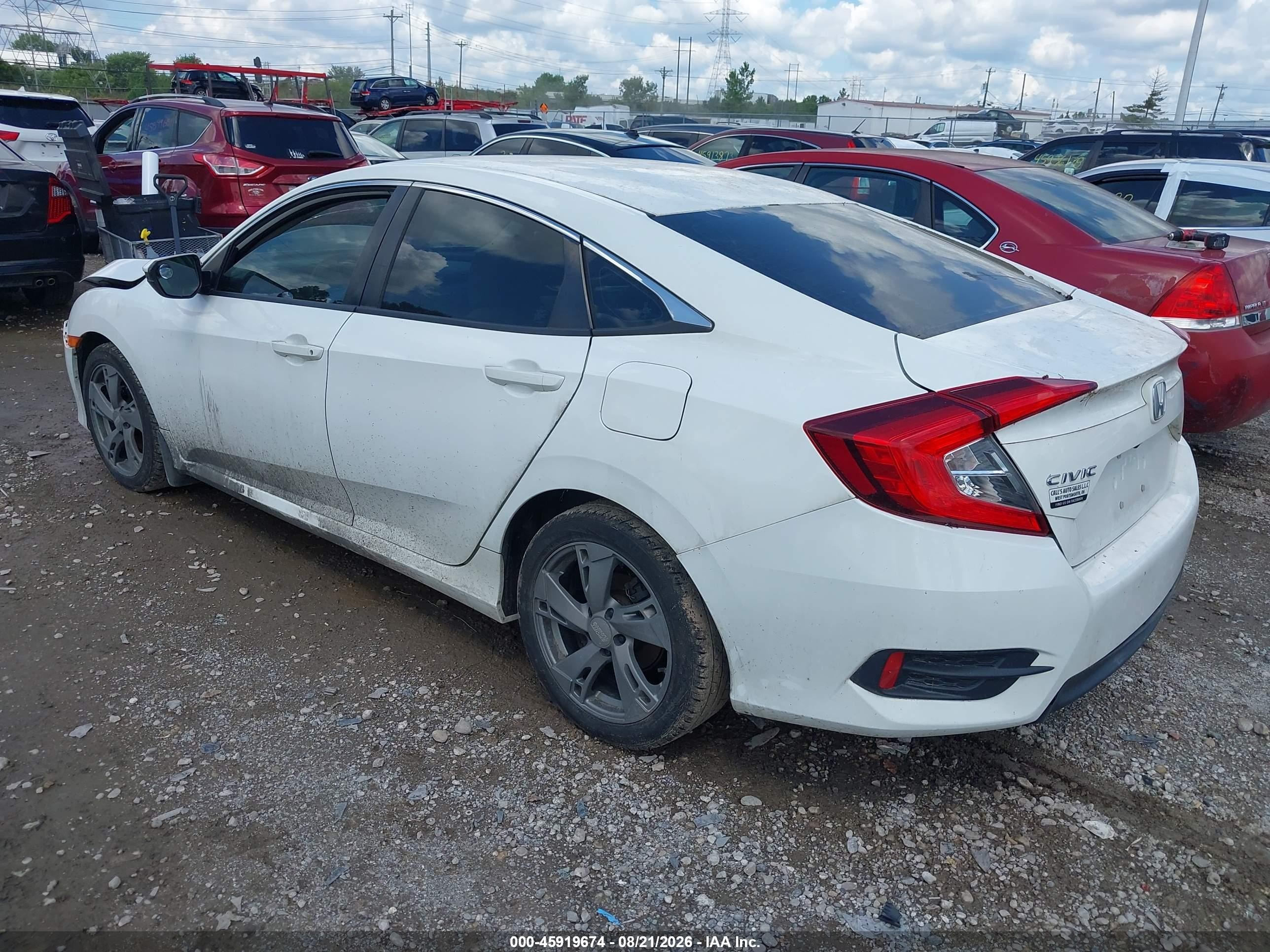 2016 Honda Civic Lx White vin: 19XFC2F51GE019965