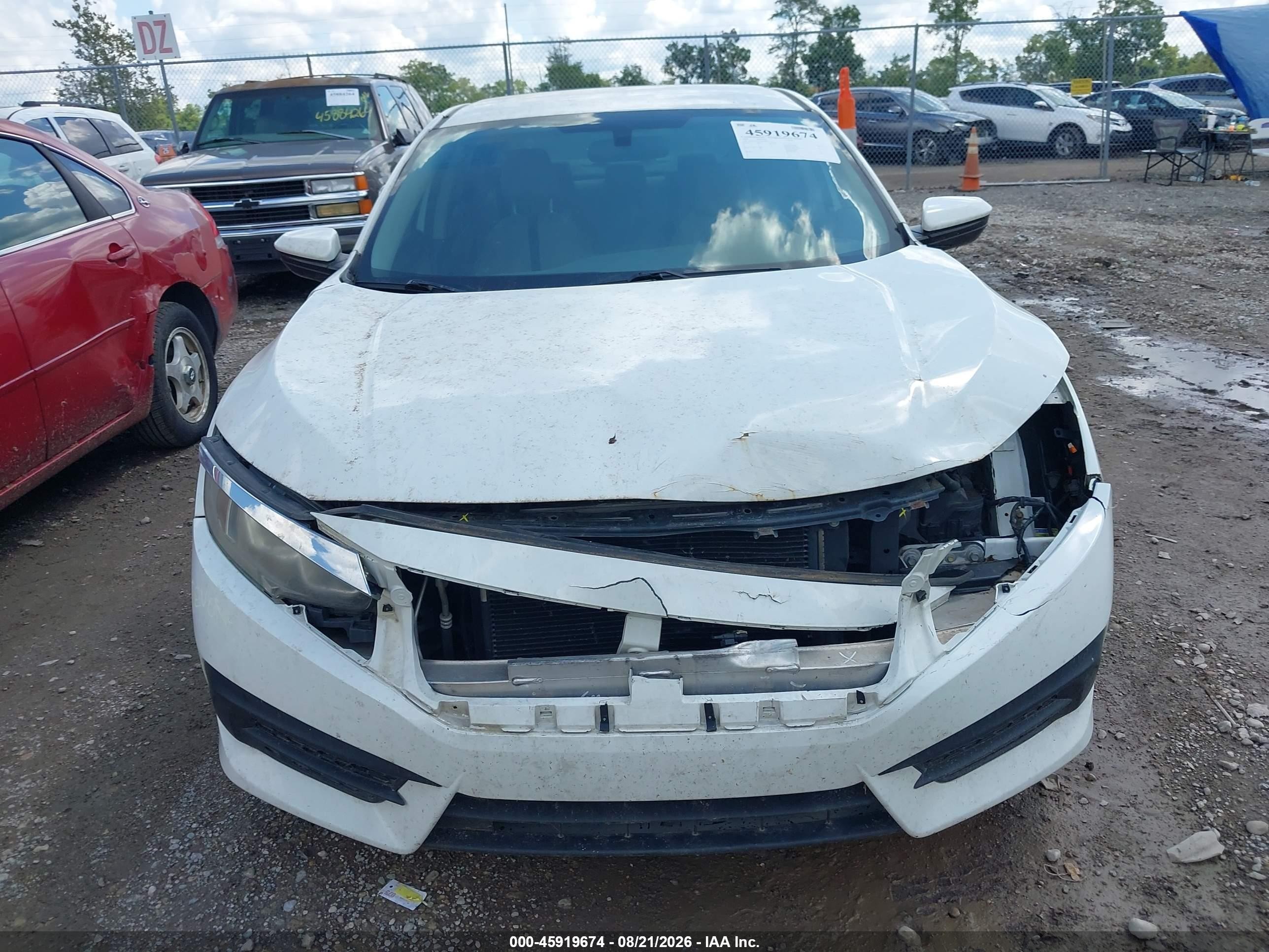 2016 Honda Civic Lx White vin: 19XFC2F51GE019965
