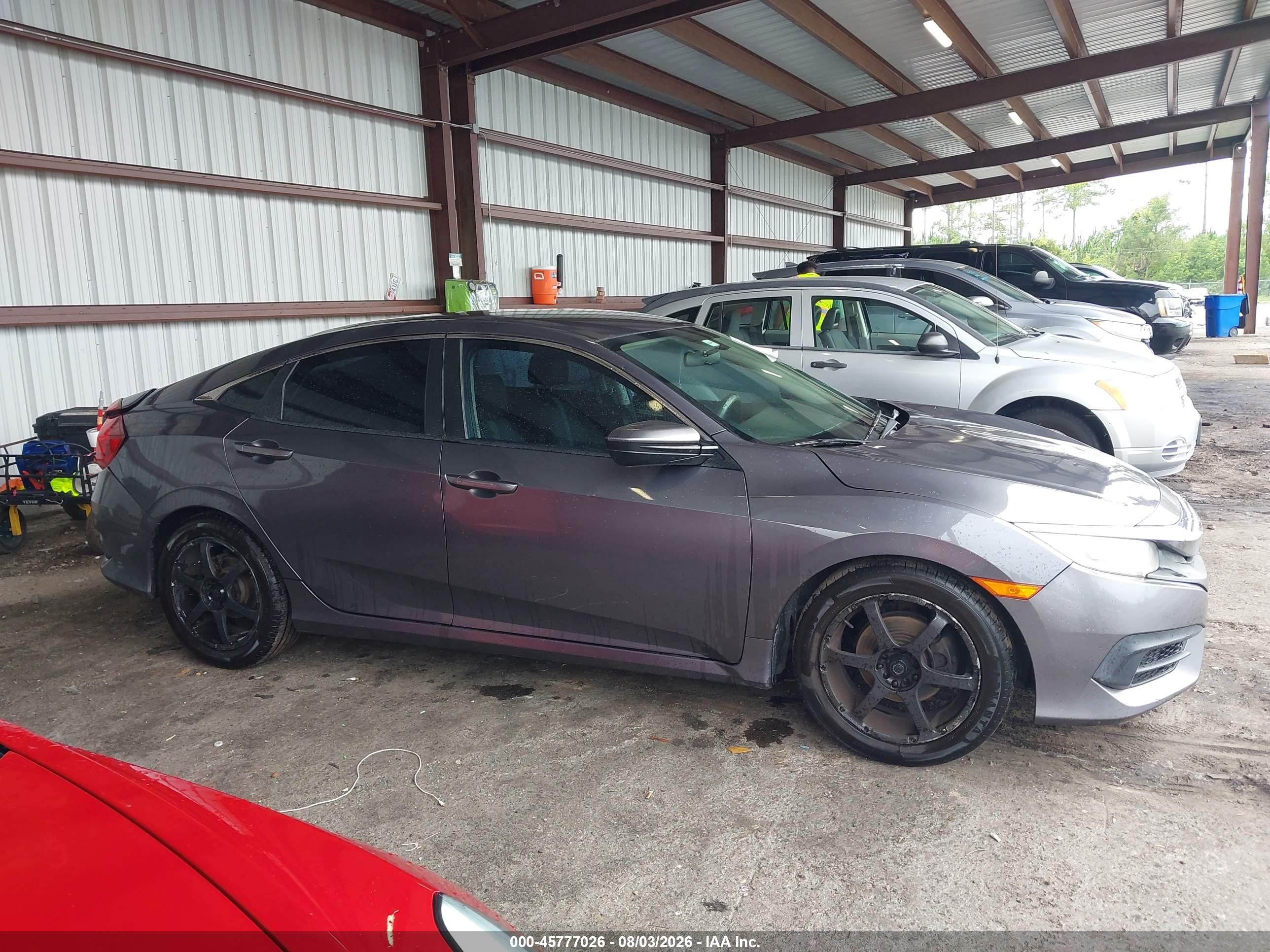 2016 Honda Civic Lx Gray vin: 19XFC2F51GE076277