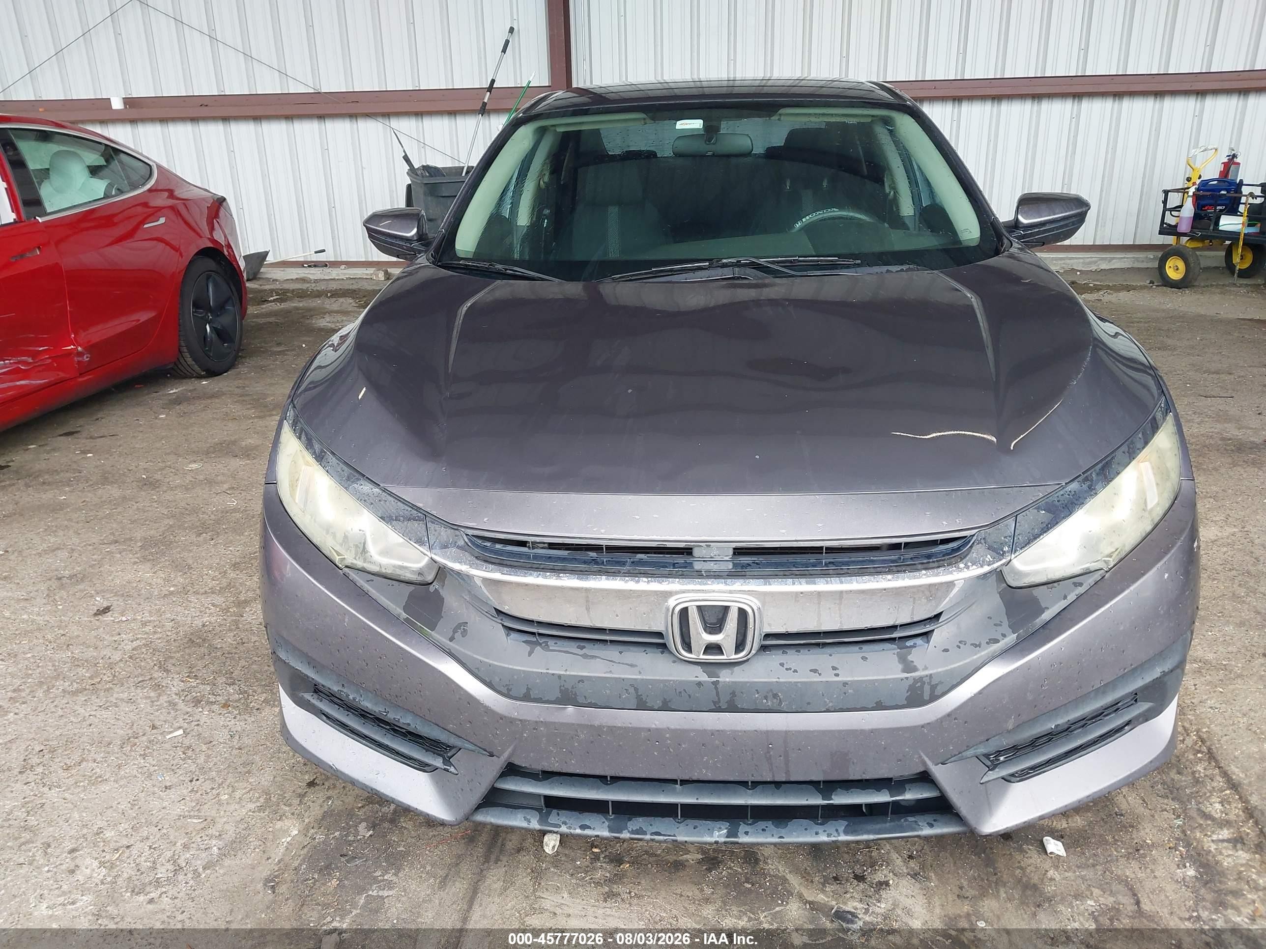 2016 Honda Civic Lx Gray vin: 19XFC2F51GE076277