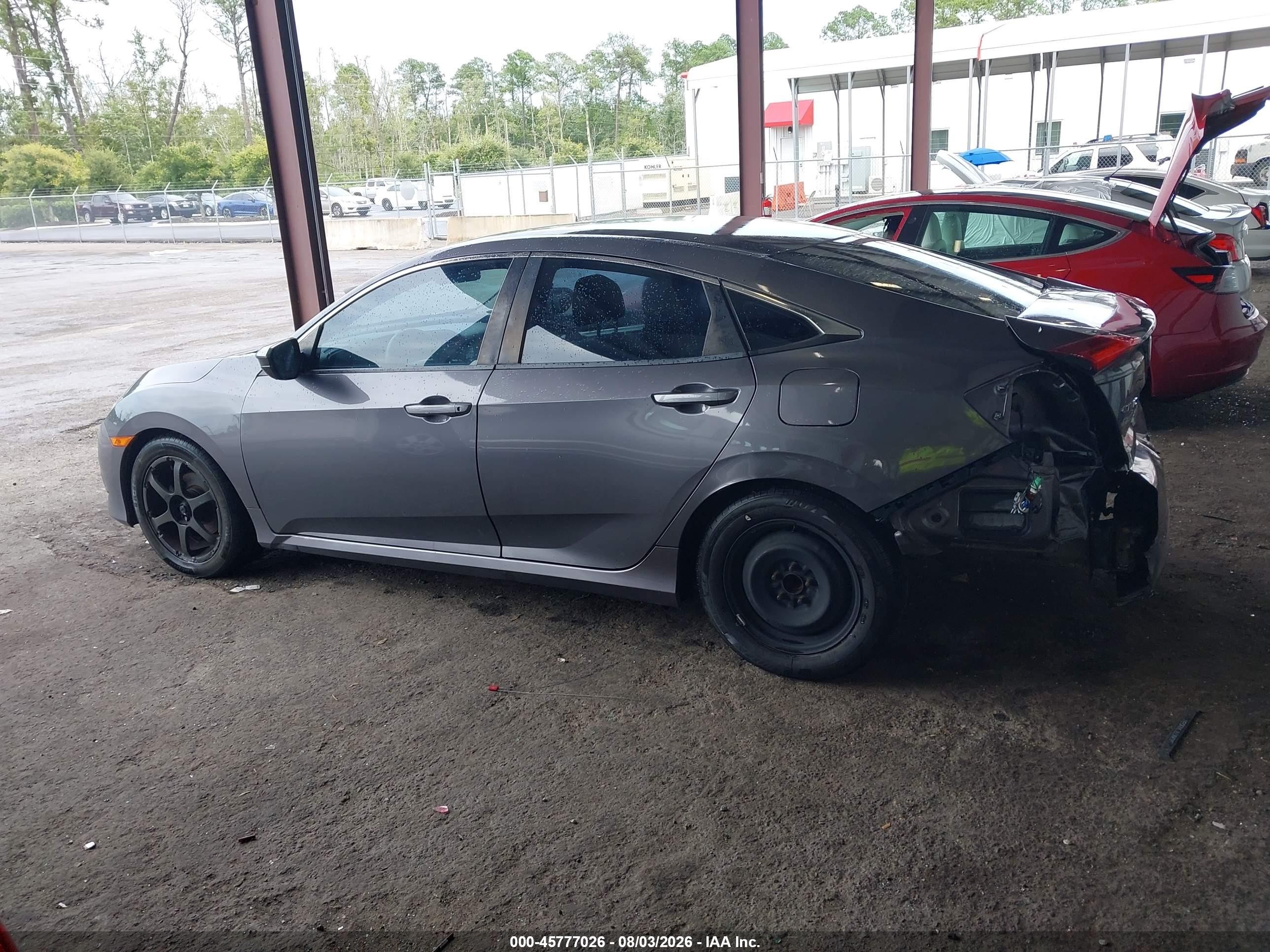 2016 Honda Civic Lx Gray vin: 19XFC2F51GE076277