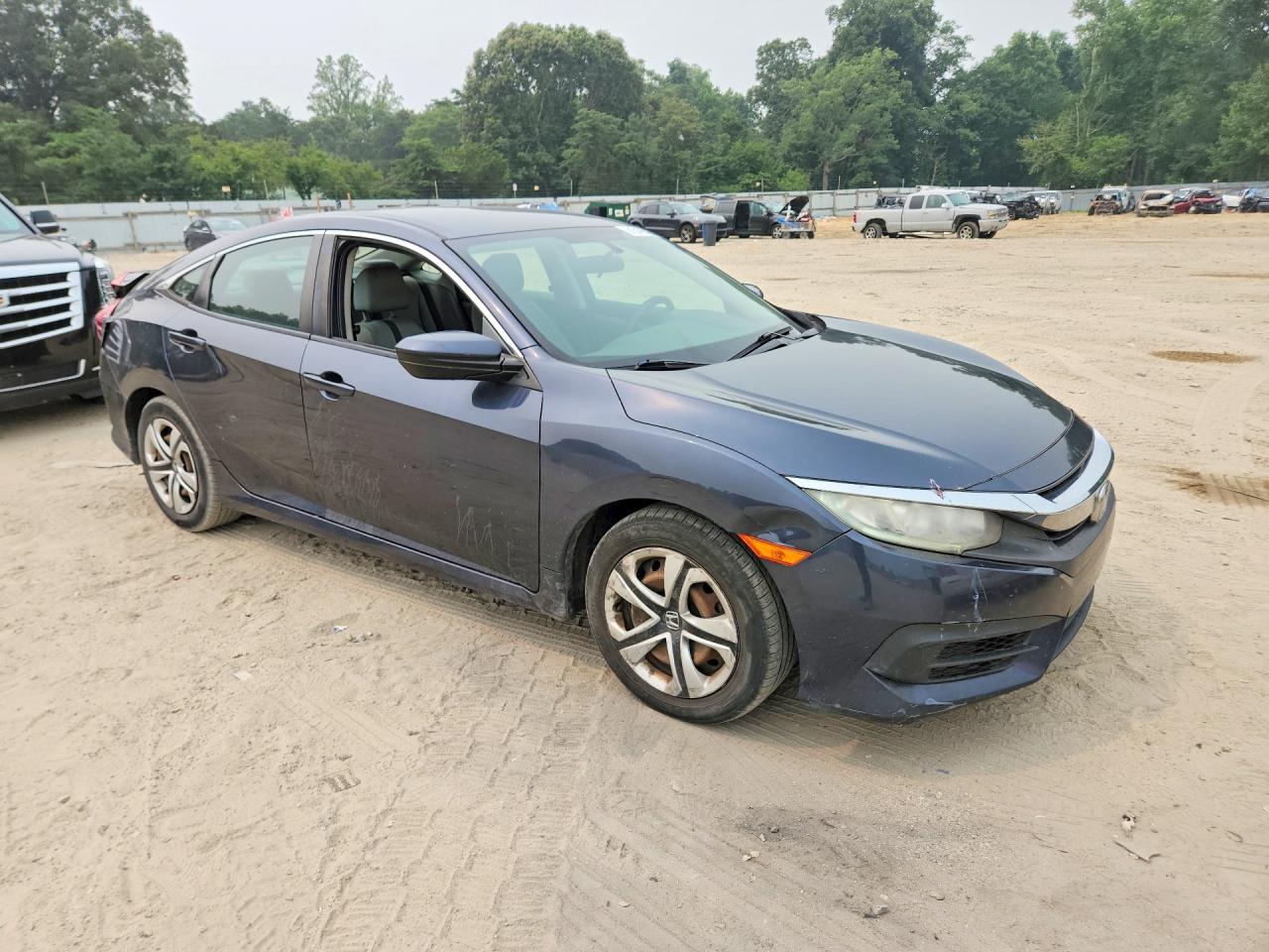 2016 Honda Civic Lx Blue vin: 19XFC2F51GE208034