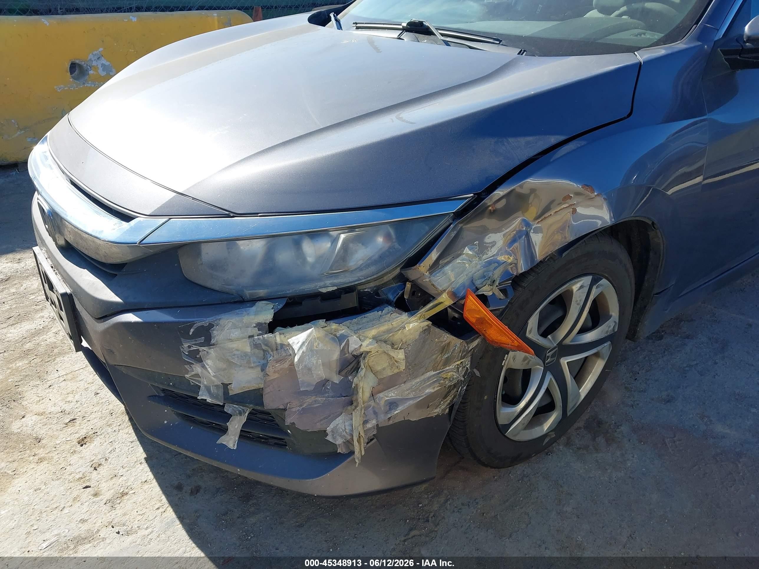 2017 Honda Civic Lx Gray vin: 19XFC2F51HE207659