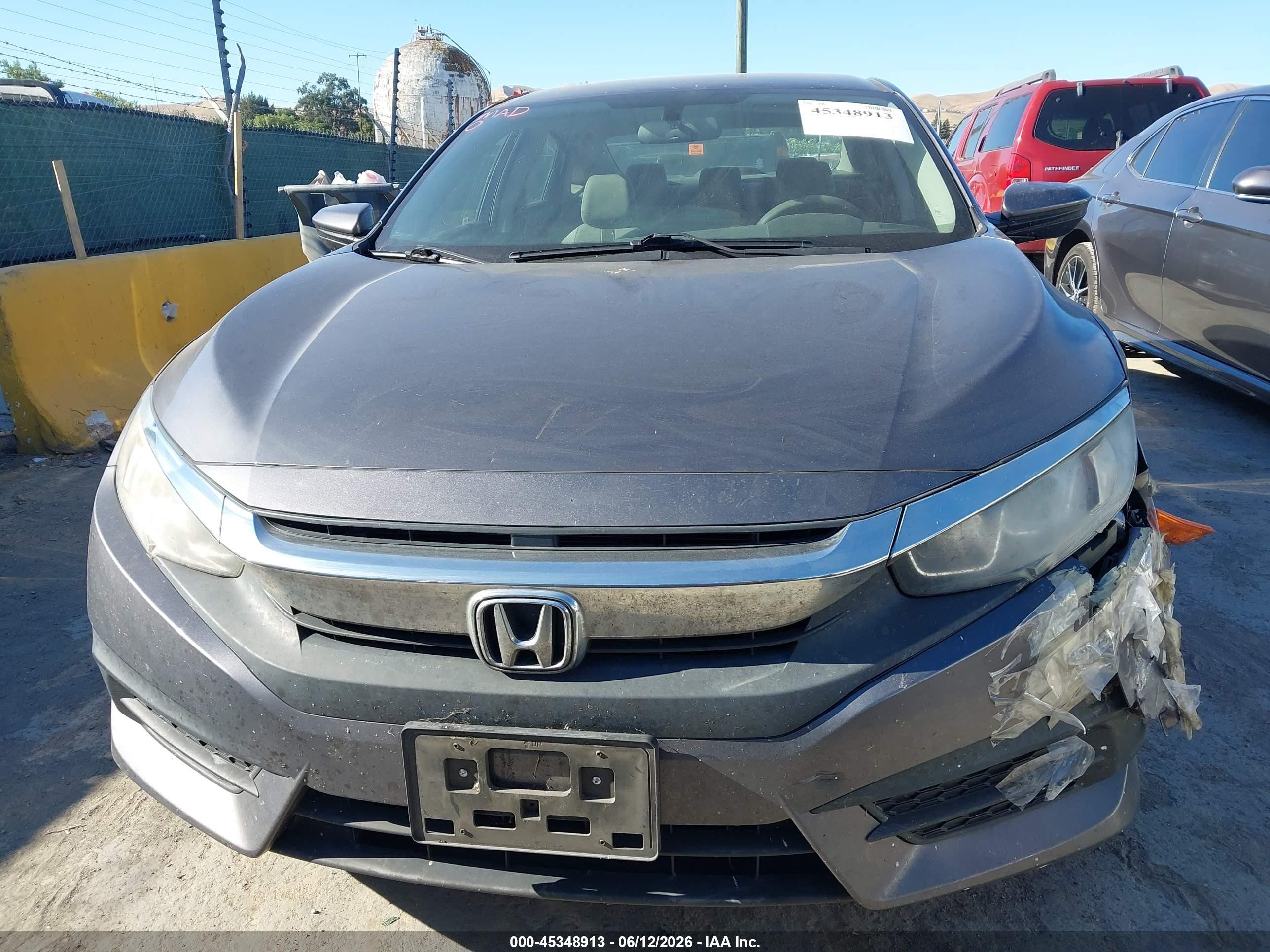 2017 Honda Civic Lx Gray vin: 19XFC2F51HE207659