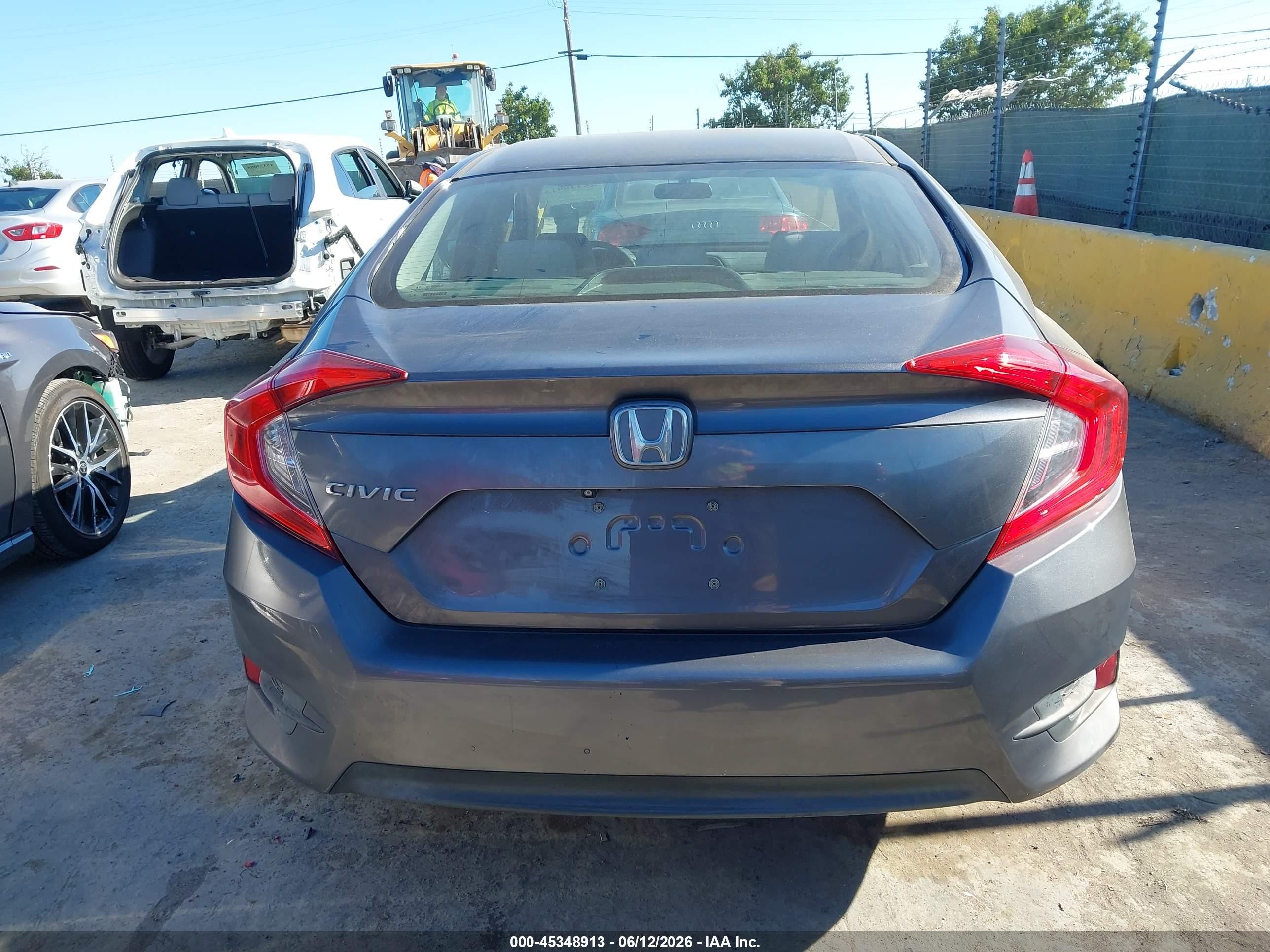 2017 Honda Civic Lx Gray vin: 19XFC2F51HE207659