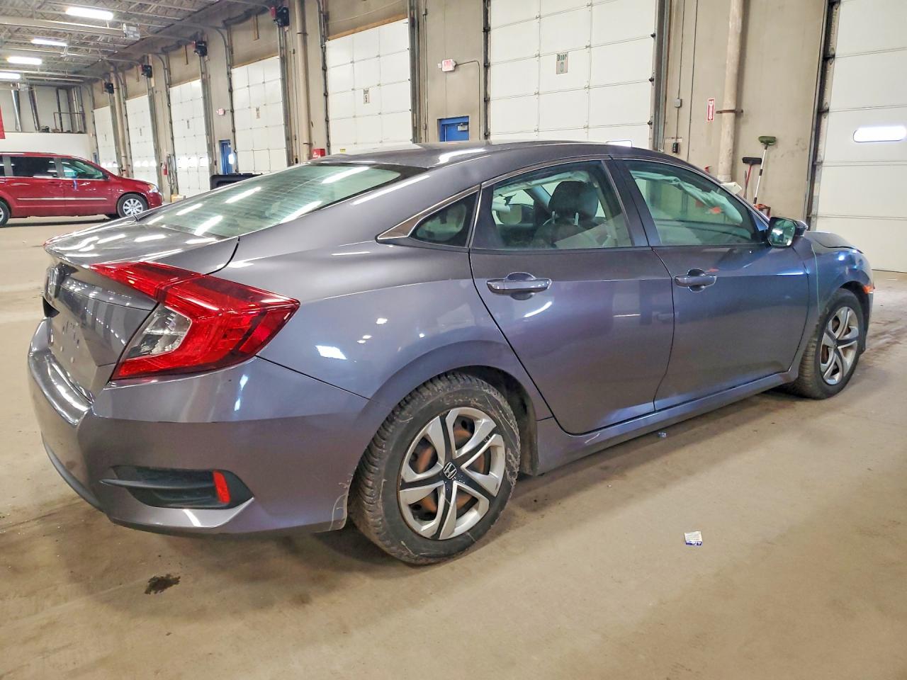 2017 Honda Civic Lx Gray vin: 19XFC2F52HE028174