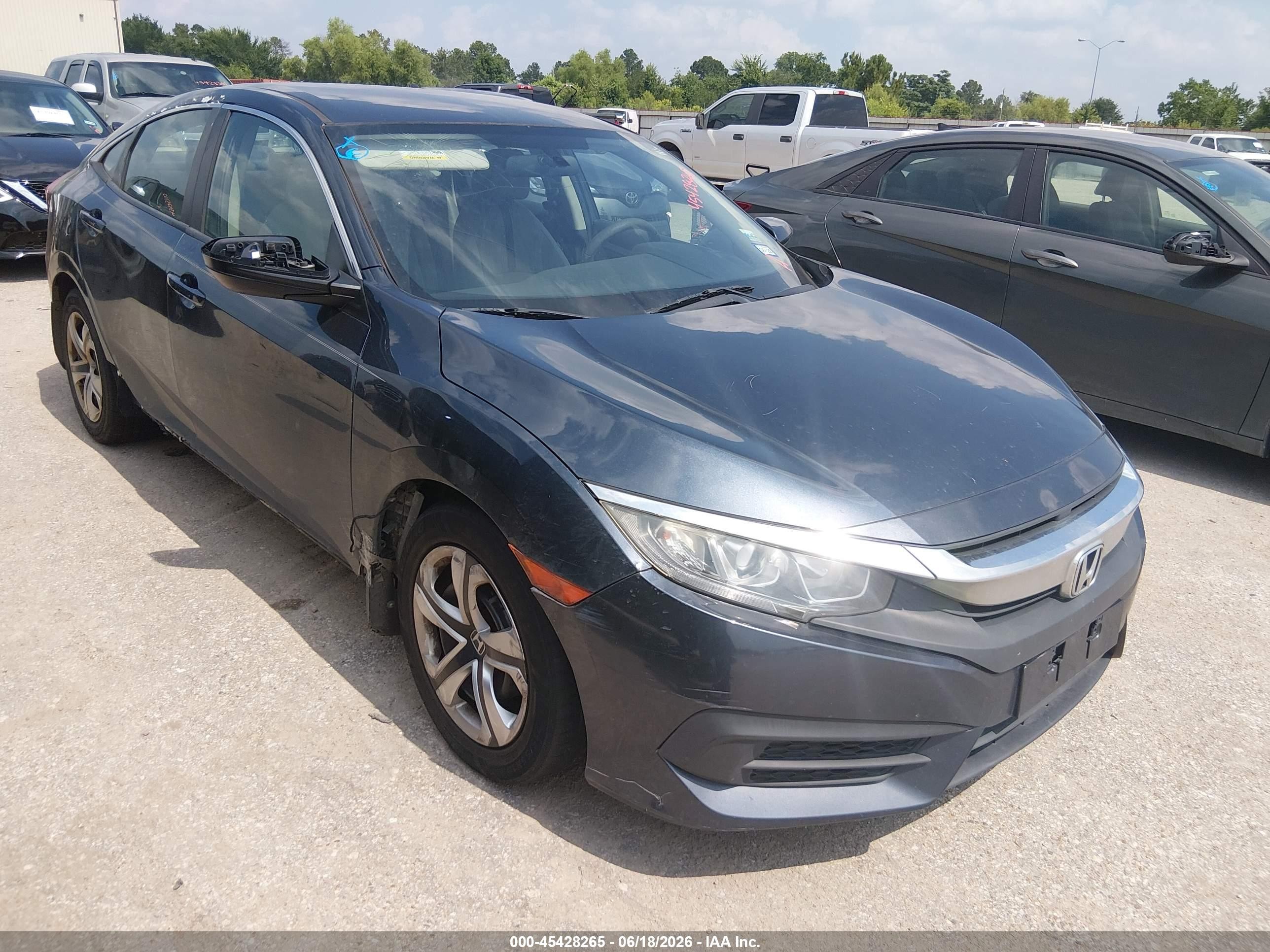 2017 Honda Civic Lx Turquoise vin: 19XFC2F52HE032158