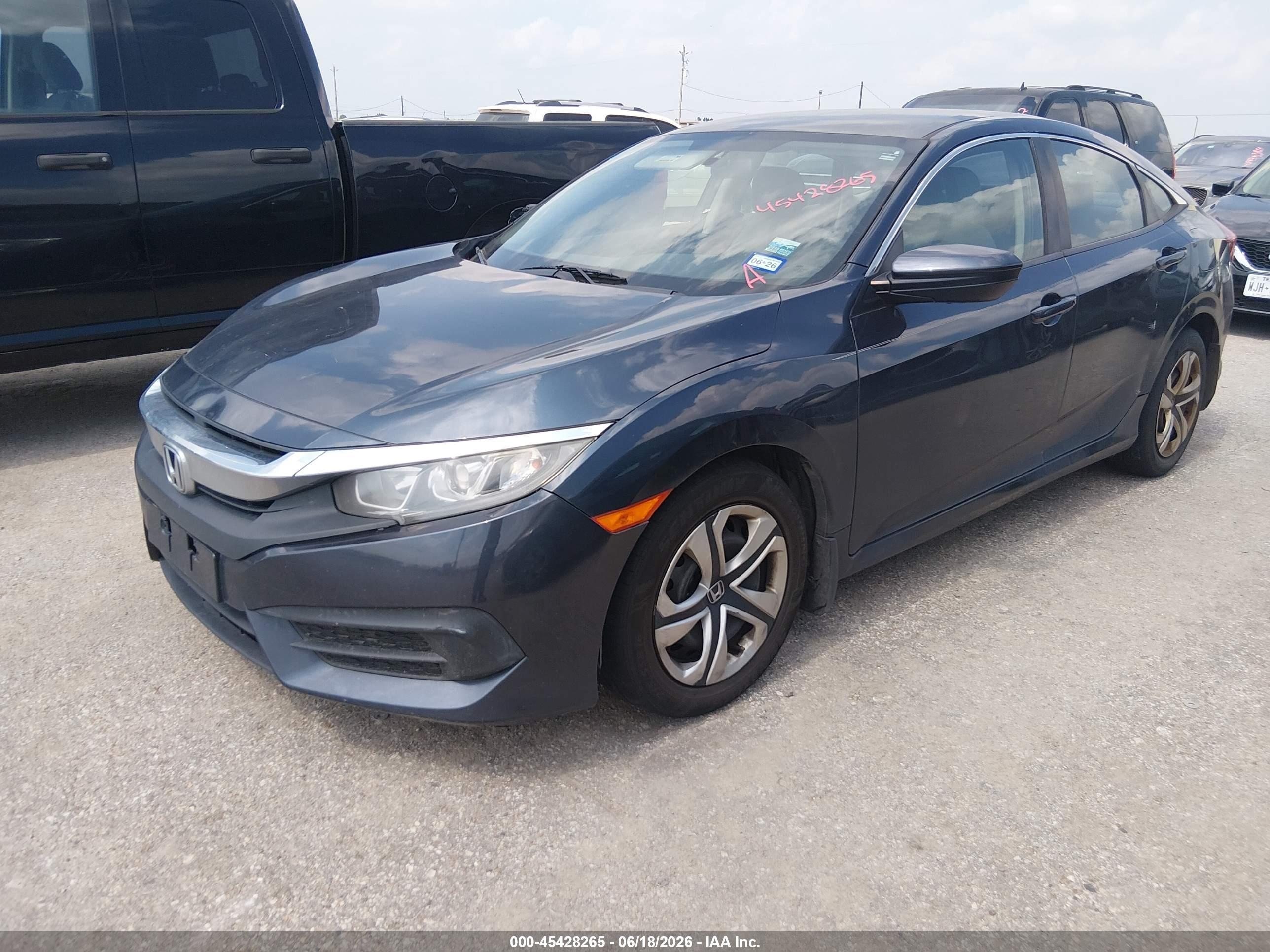2017 Honda Civic Lx Turquoise vin: 19XFC2F52HE032158