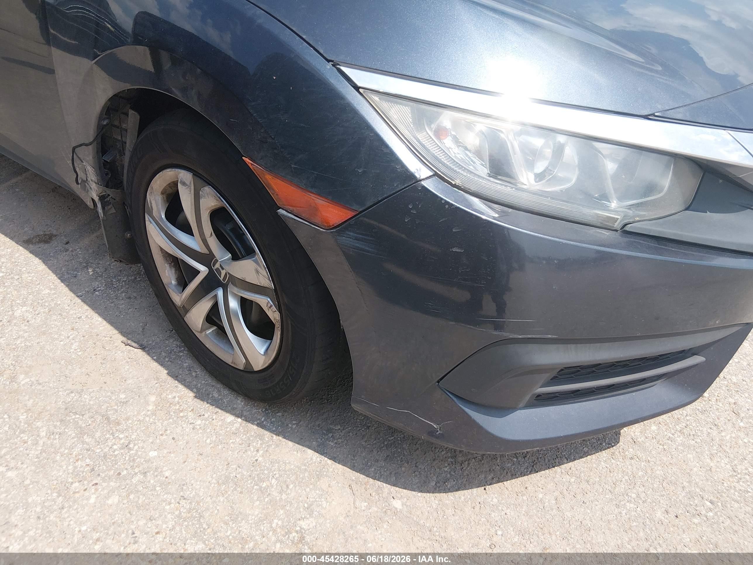 2017 Honda Civic Lx Turquoise vin: 19XFC2F52HE032158