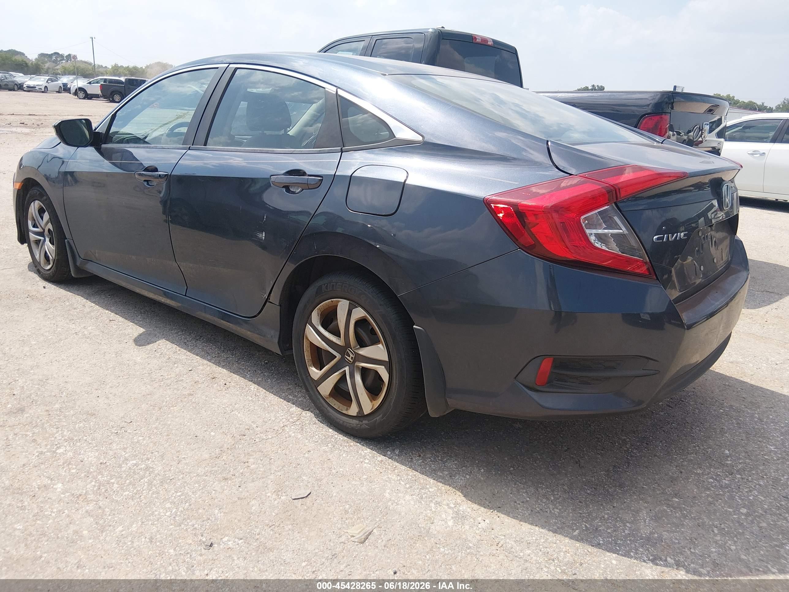 2017 Honda Civic Lx Turquoise vin: 19XFC2F52HE032158