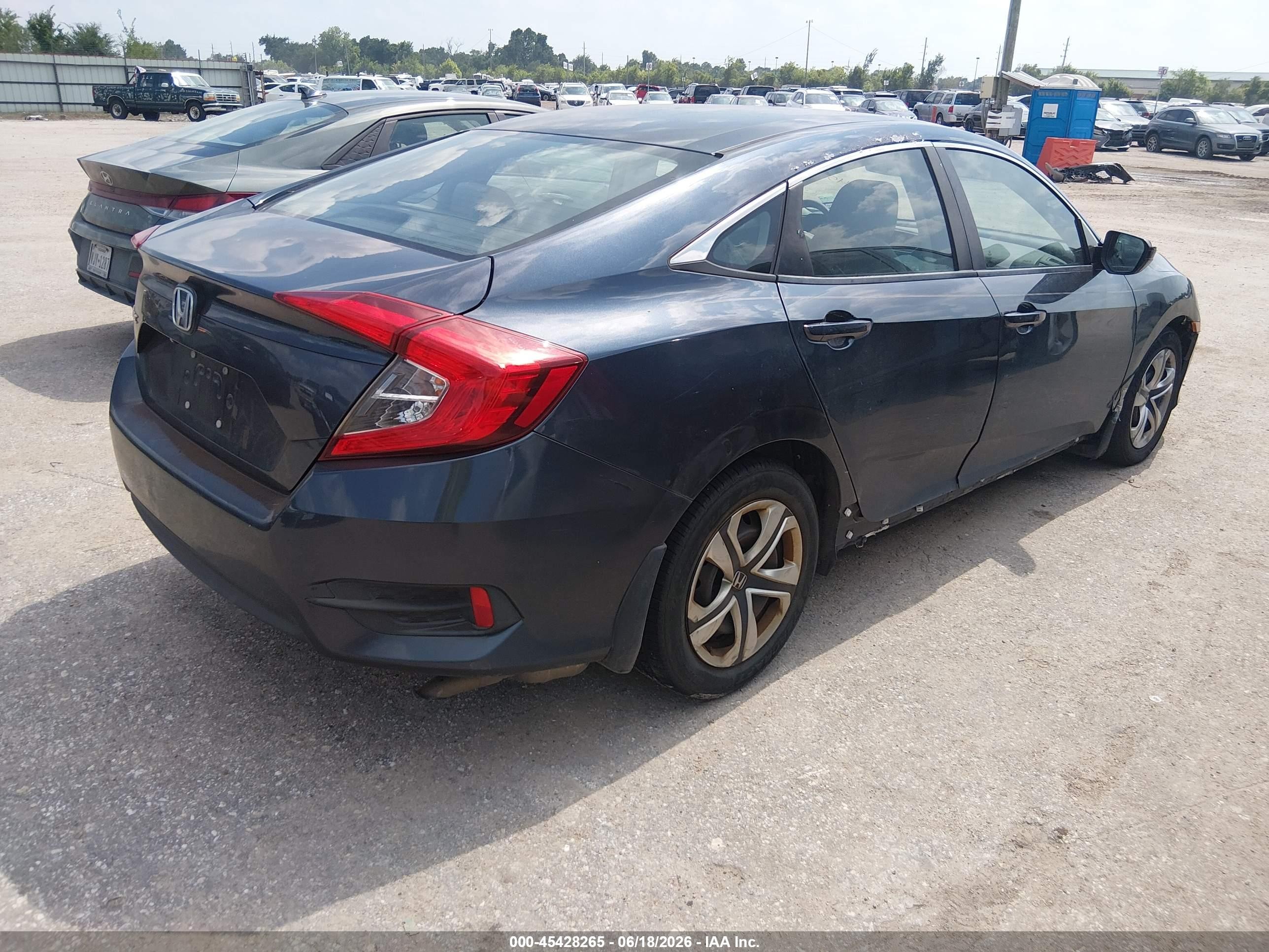 2017 Honda Civic Lx Turquoise vin: 19XFC2F52HE032158