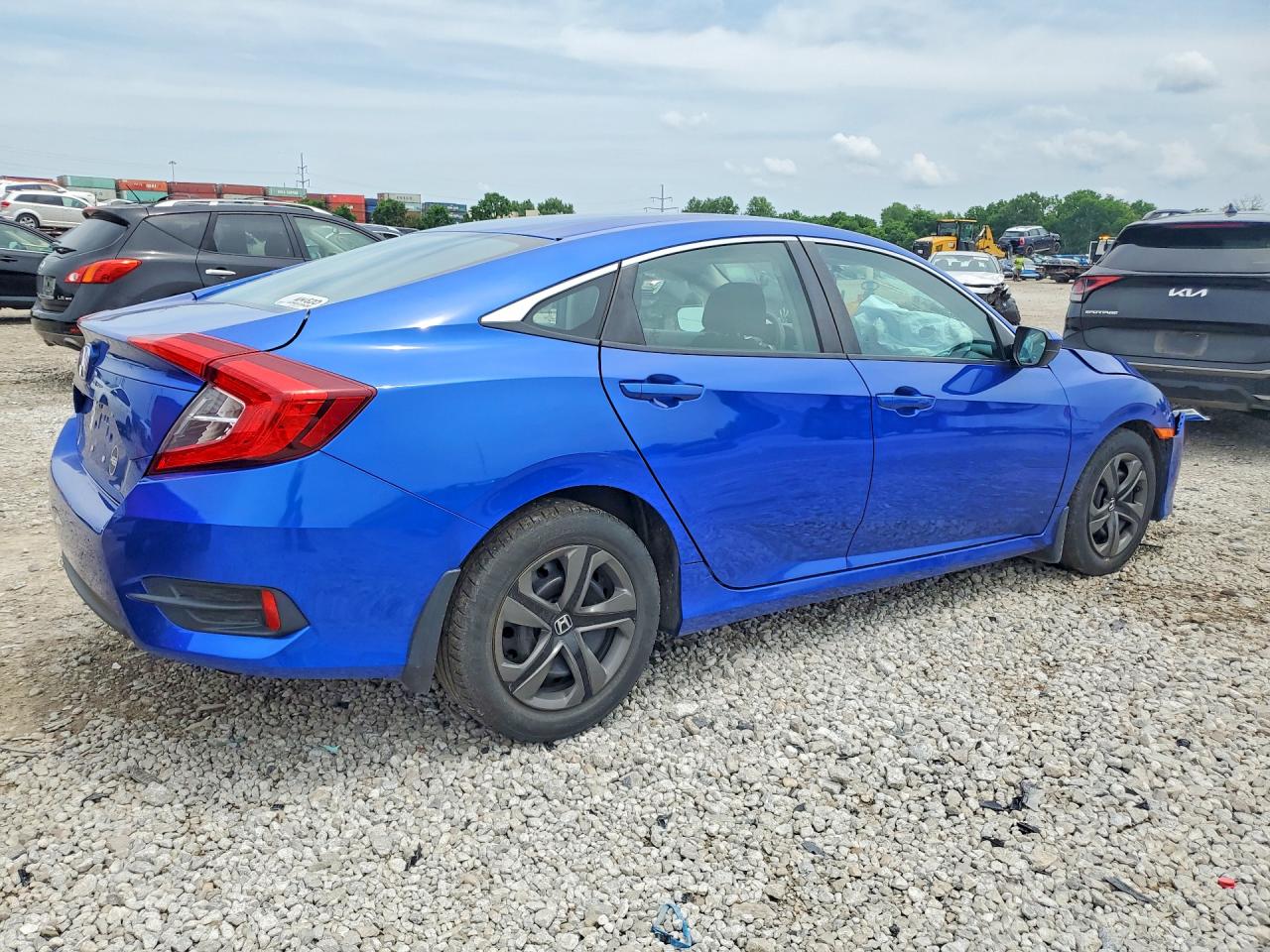 2017 Honda Civic Lx Blue vin: 19XFC2F52HE080582