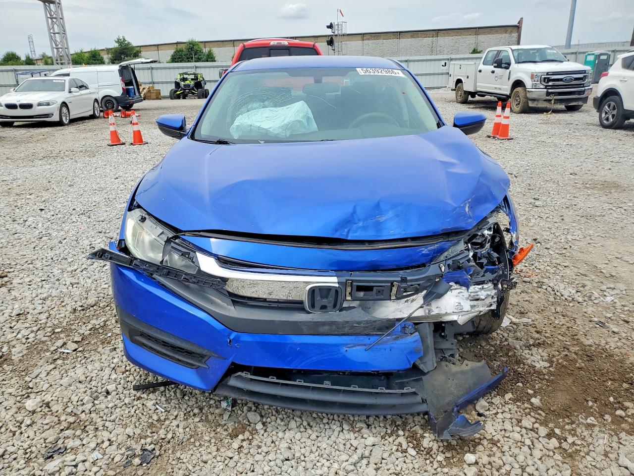 2017 Honda Civic Lx Blue vin: 19XFC2F52HE080582