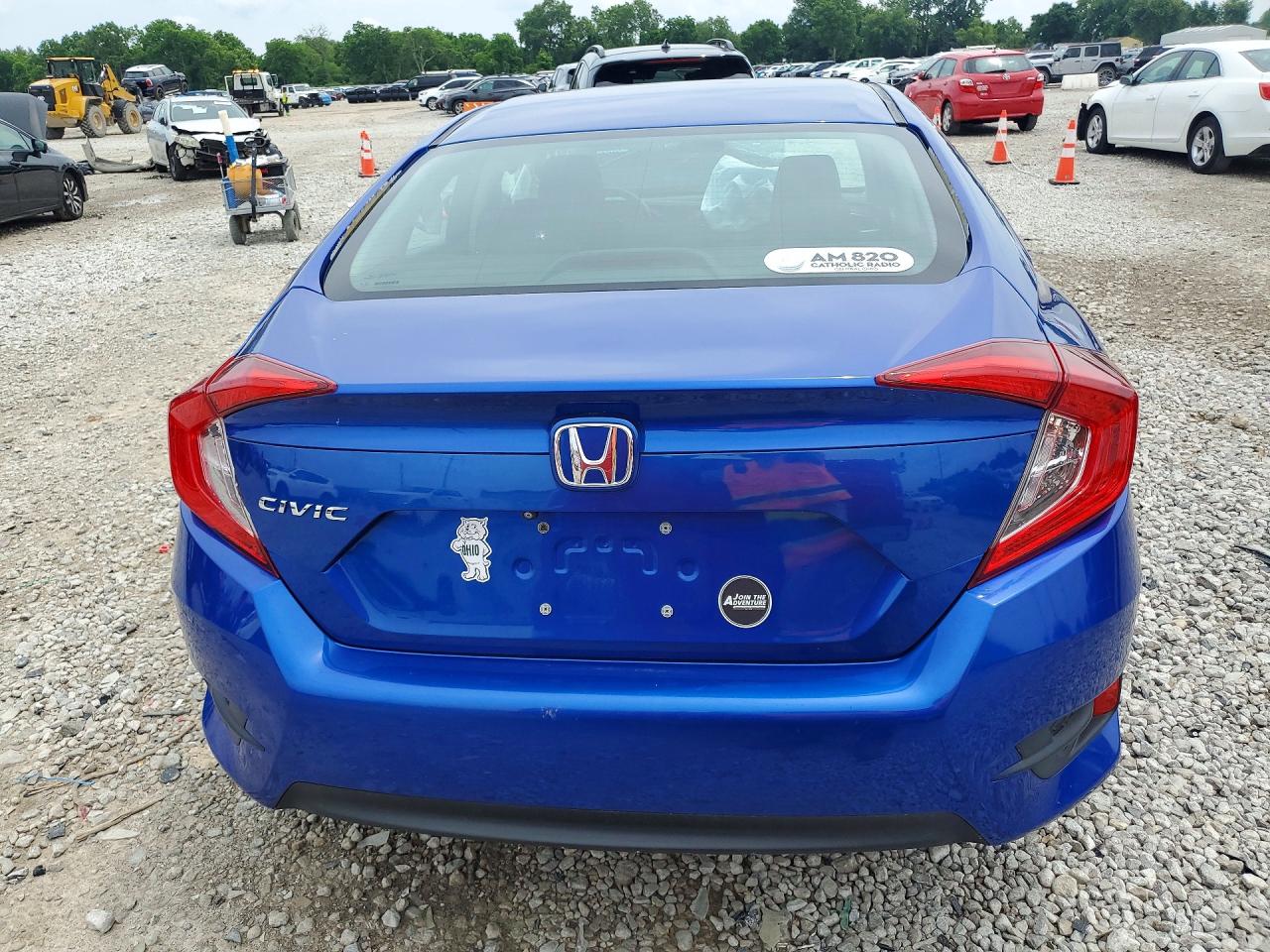 2017 Honda Civic Lx Blue vin: 19XFC2F52HE080582