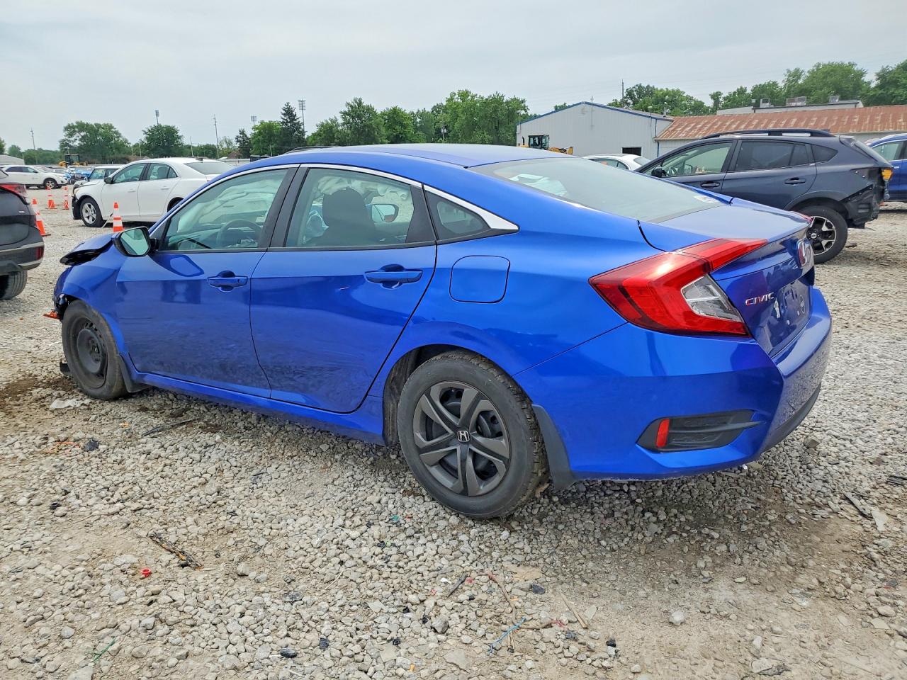 2017 Honda Civic Lx Blue vin: 19XFC2F52HE080582