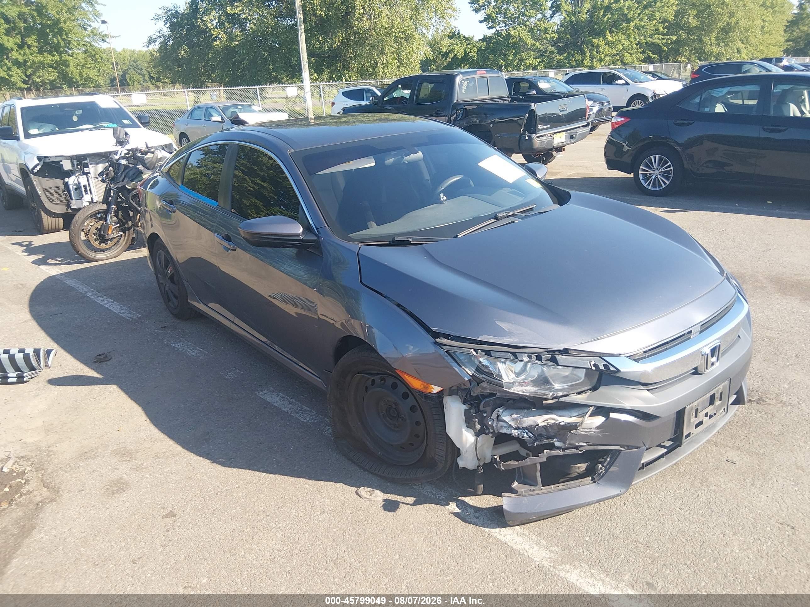 2017 Honda Civic Lx Gray vin: 19XFC2F52HE223966
