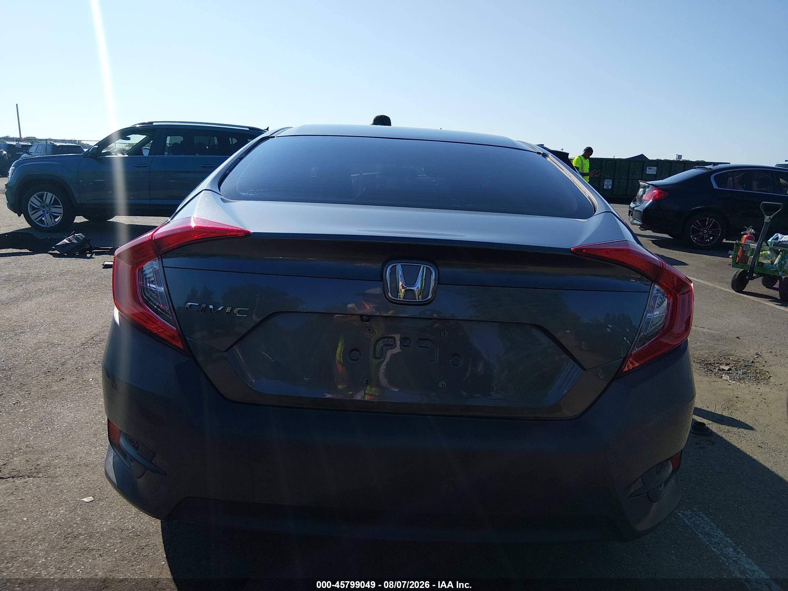 2017 Honda Civic Lx Gray vin: 19XFC2F52HE223966