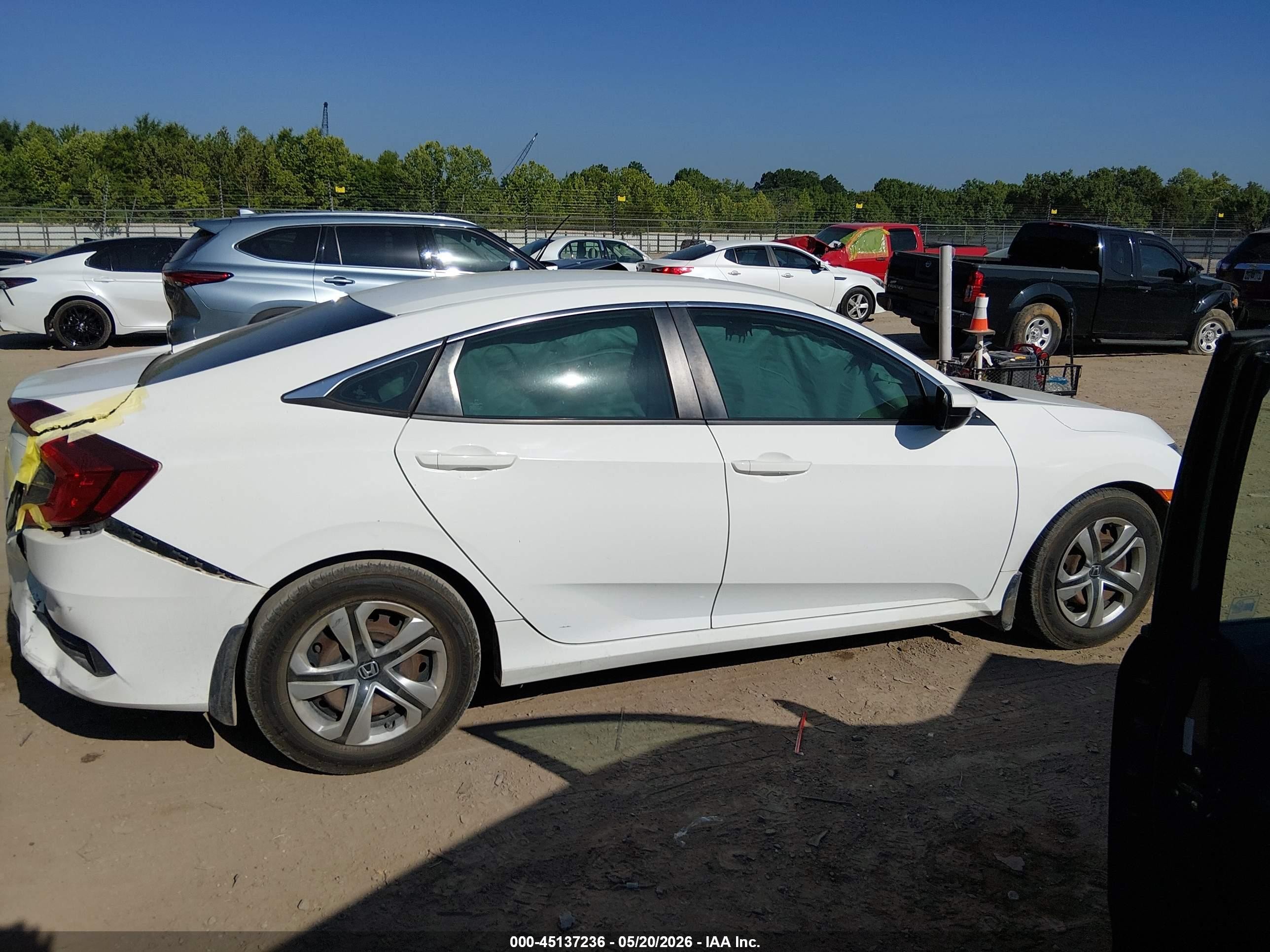 2016 Honda Civic Lx White vin: 19XFC2F53GE058086