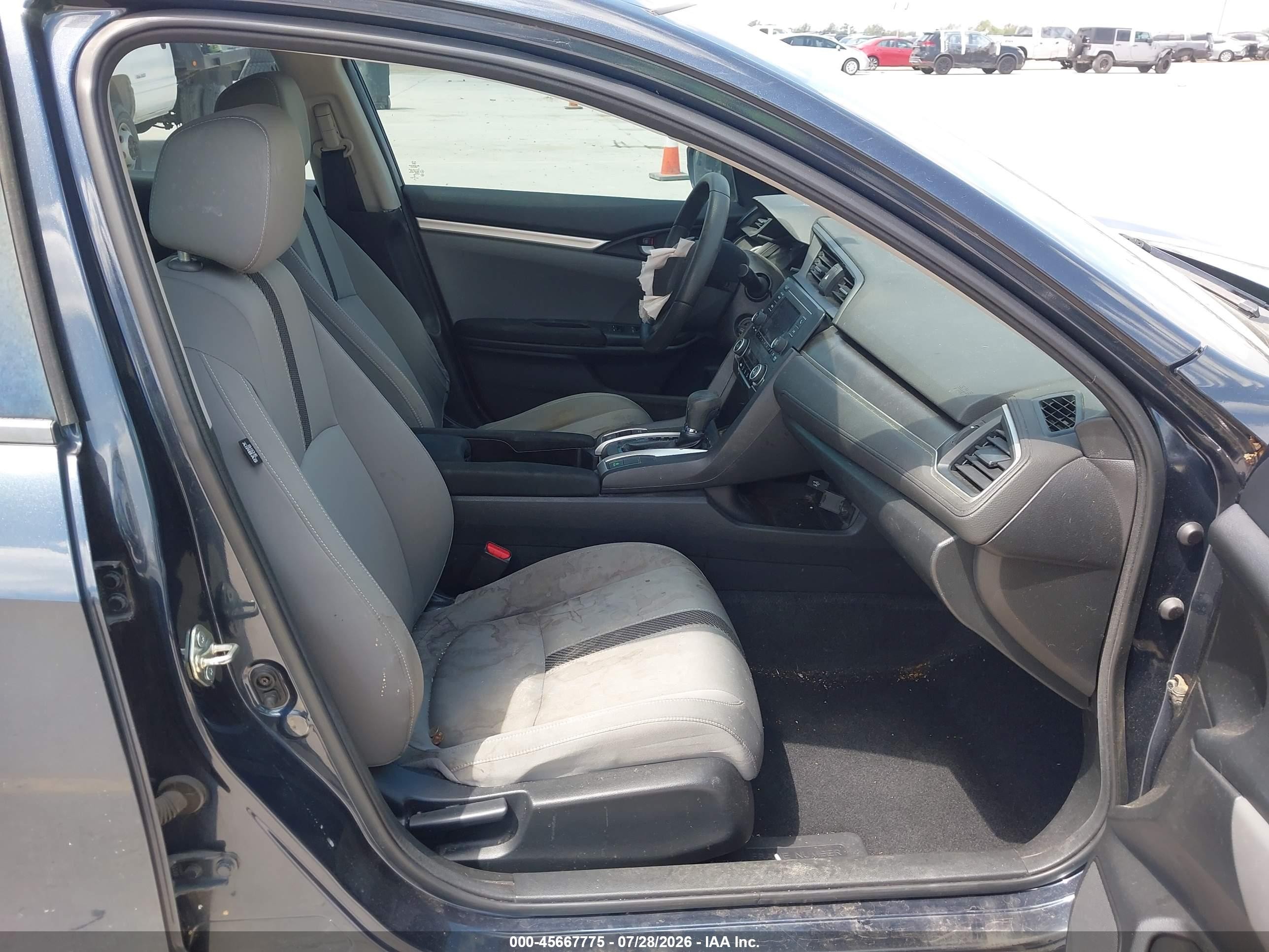 2016 Honda Civic Lx Gray vin: 19XFC2F53GE072053