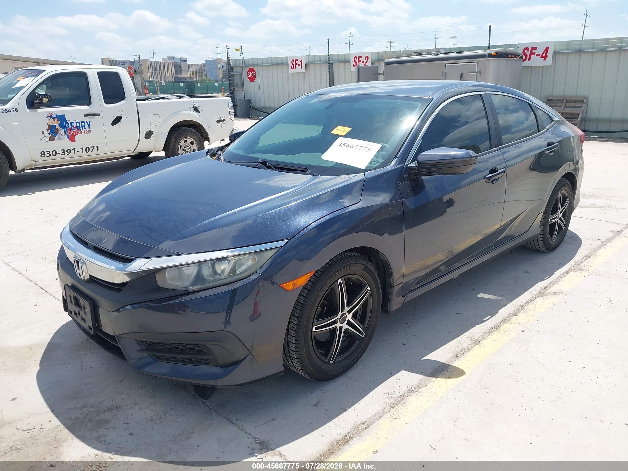 2016 Honda Civic Lx Gray vin: 19XFC2F53GE072053