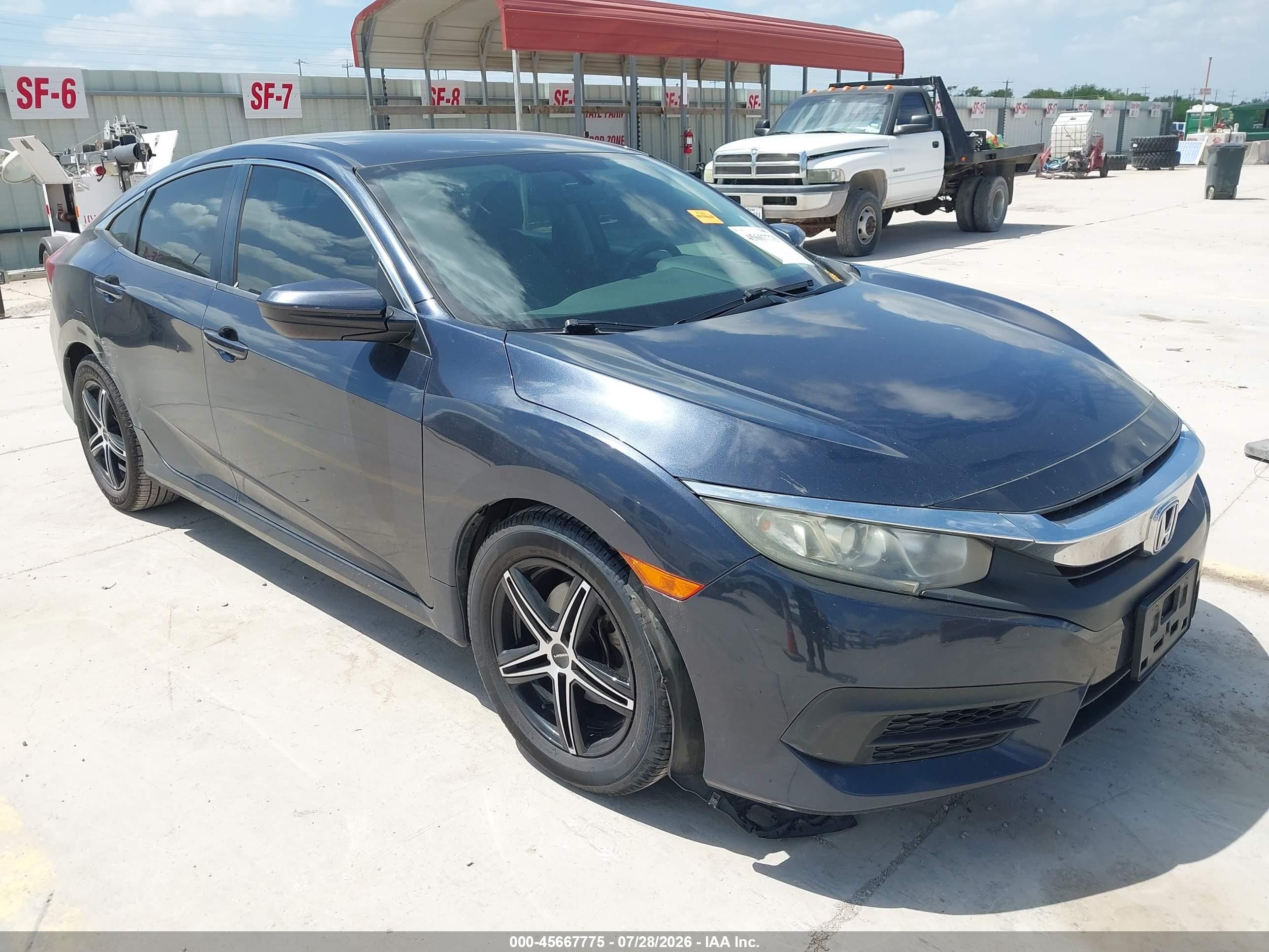 2016 Honda Civic Lx Gray vin: 19XFC2F53GE072053