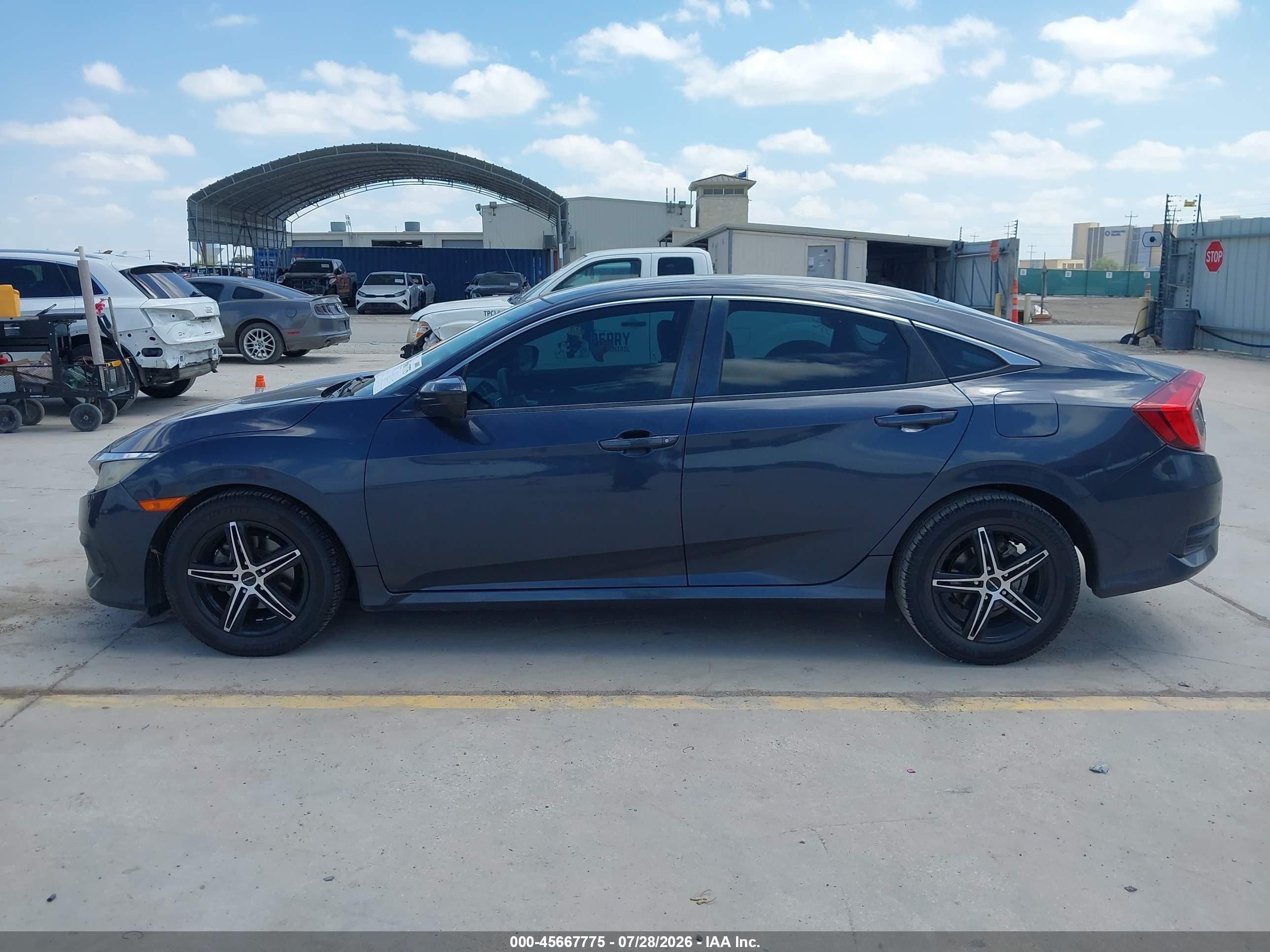 2016 Honda Civic Lx Gray vin: 19XFC2F53GE072053