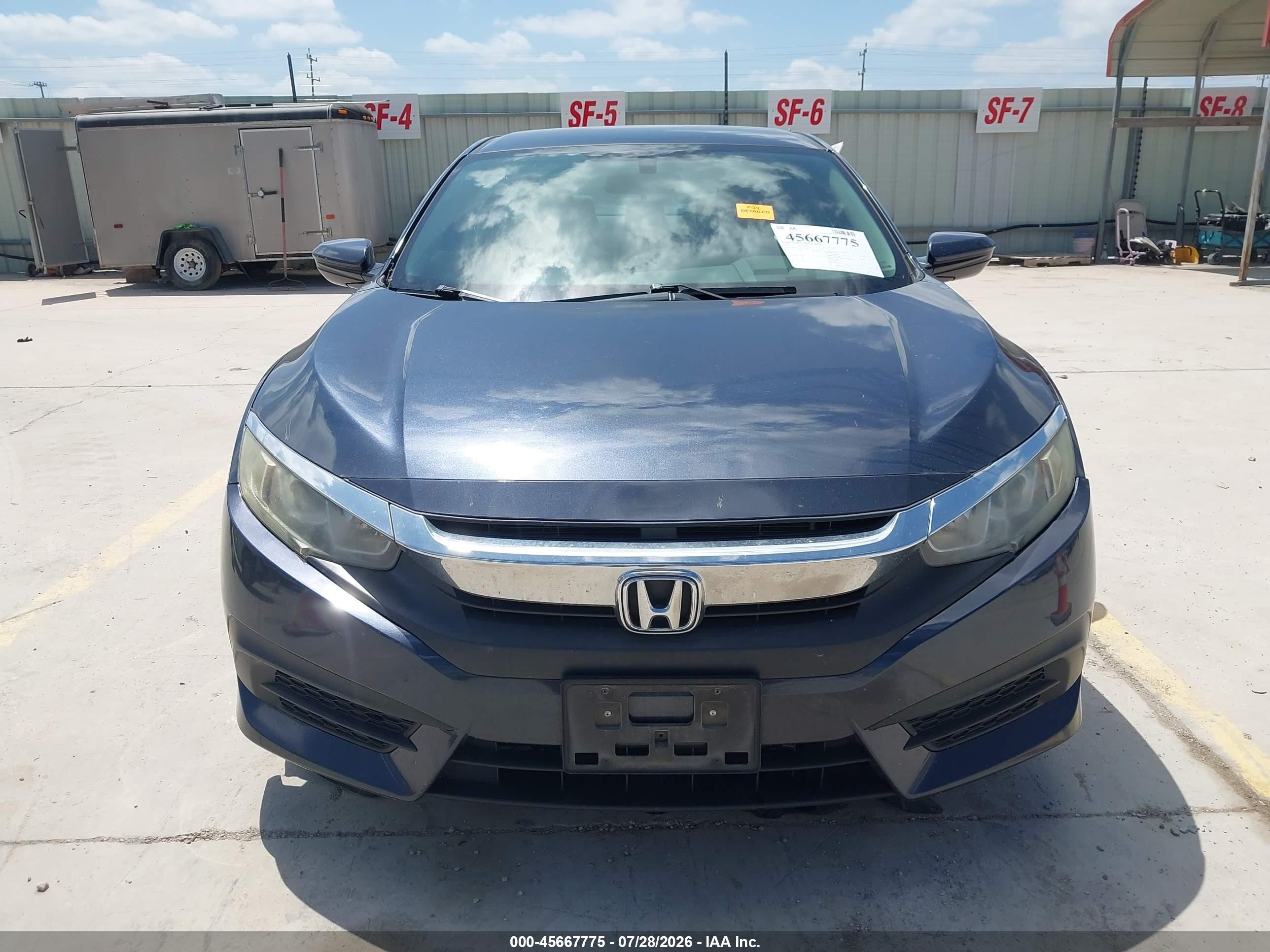 2016 Honda Civic Lx Gray vin: 19XFC2F53GE072053