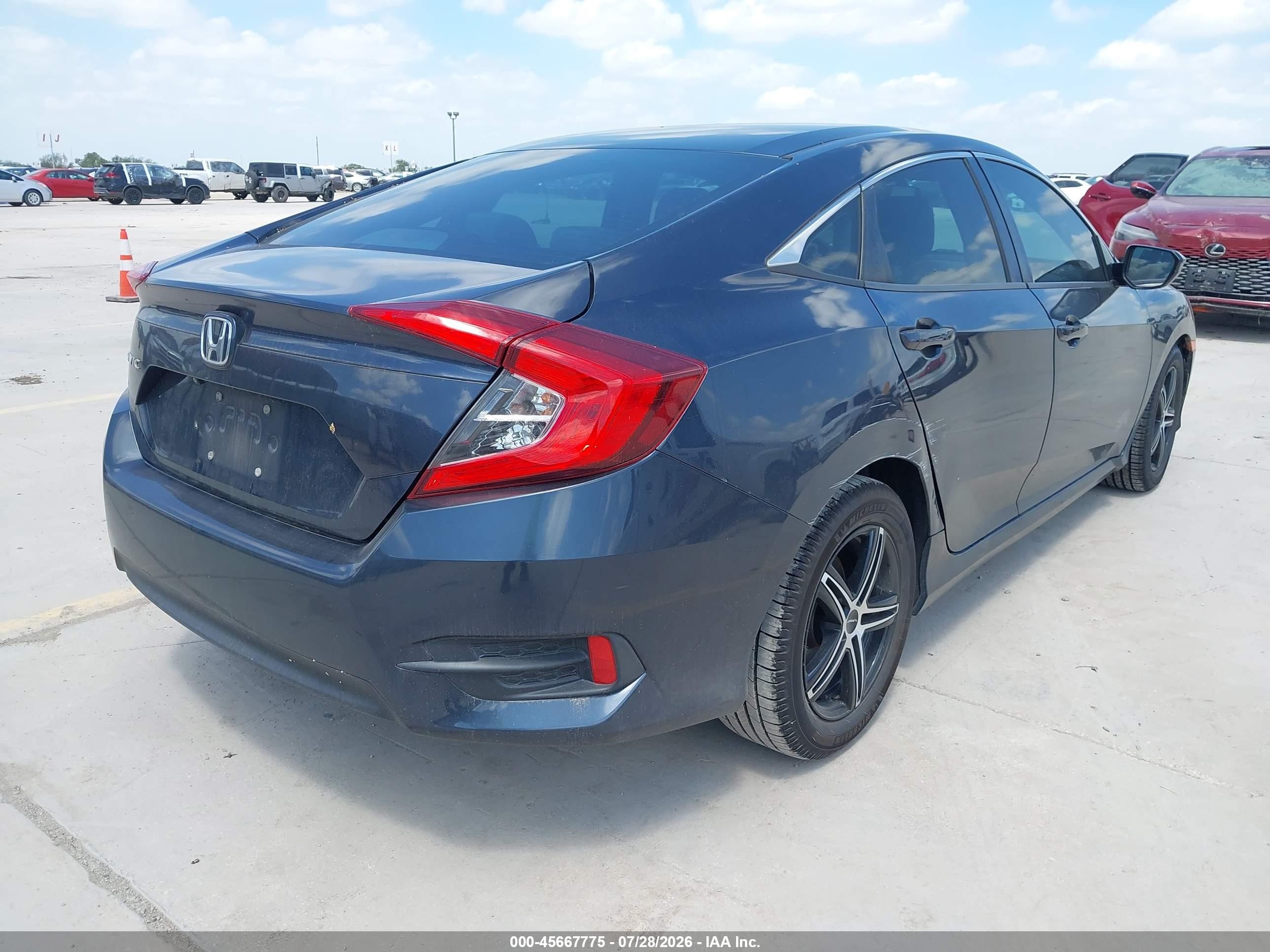 2016 Honda Civic Lx Gray vin: 19XFC2F53GE072053