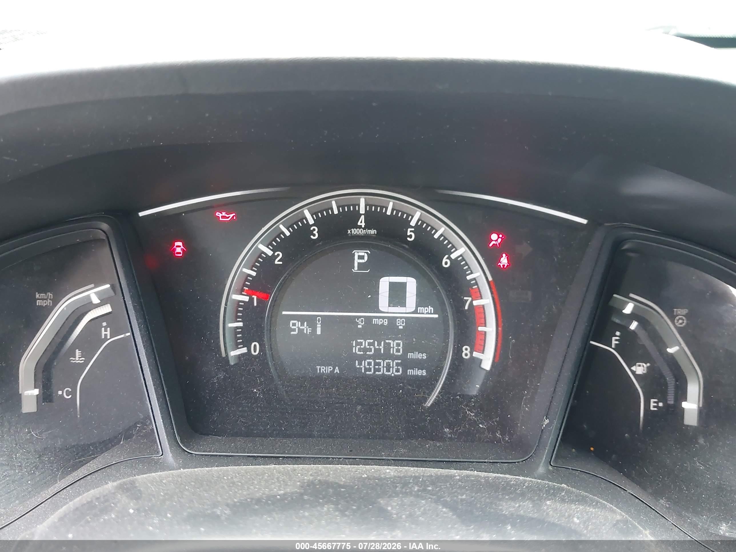 2016 Honda Civic Lx Gray vin: 19XFC2F53GE072053