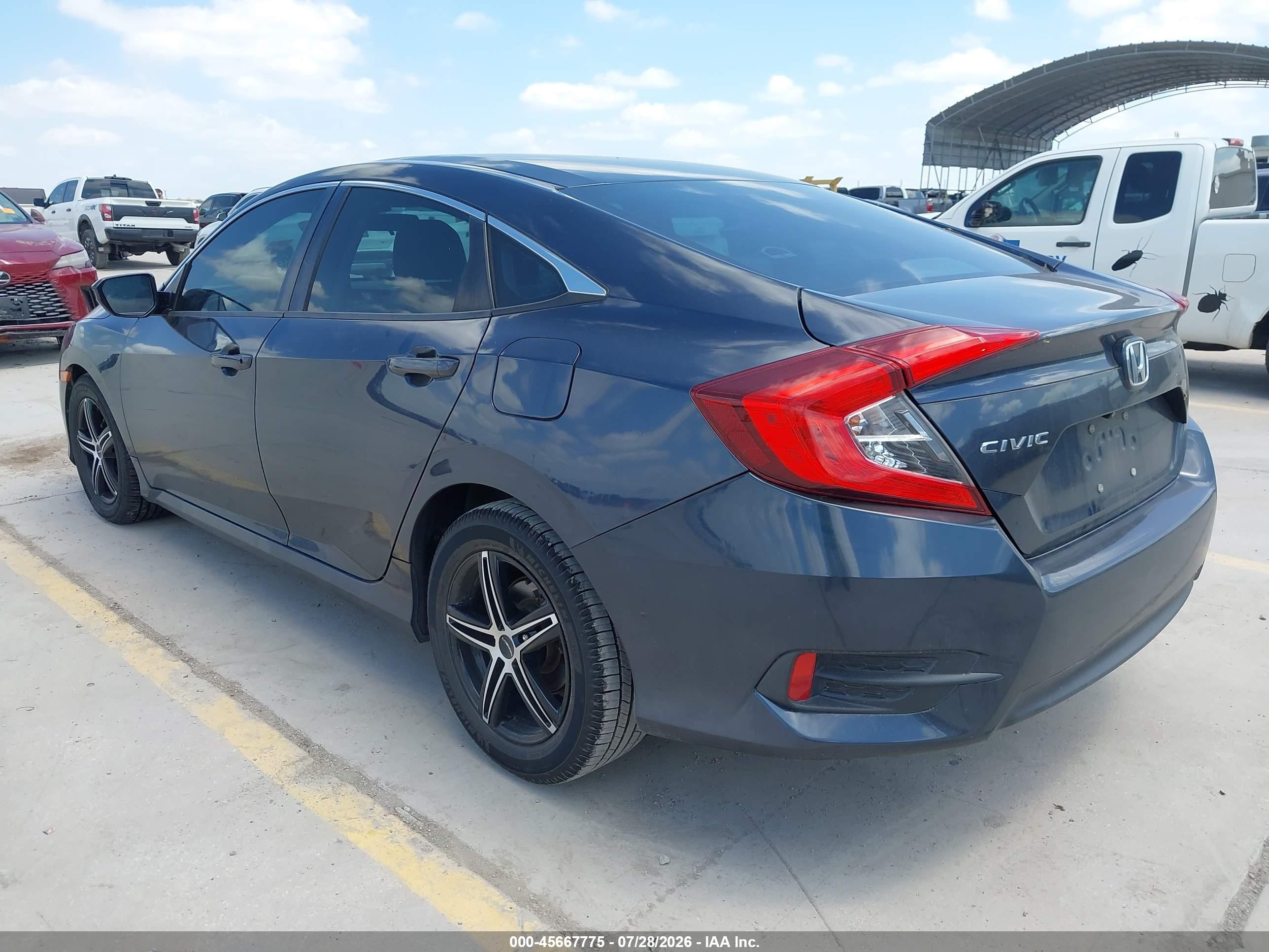 2016 Honda Civic Lx Gray vin: 19XFC2F53GE072053
